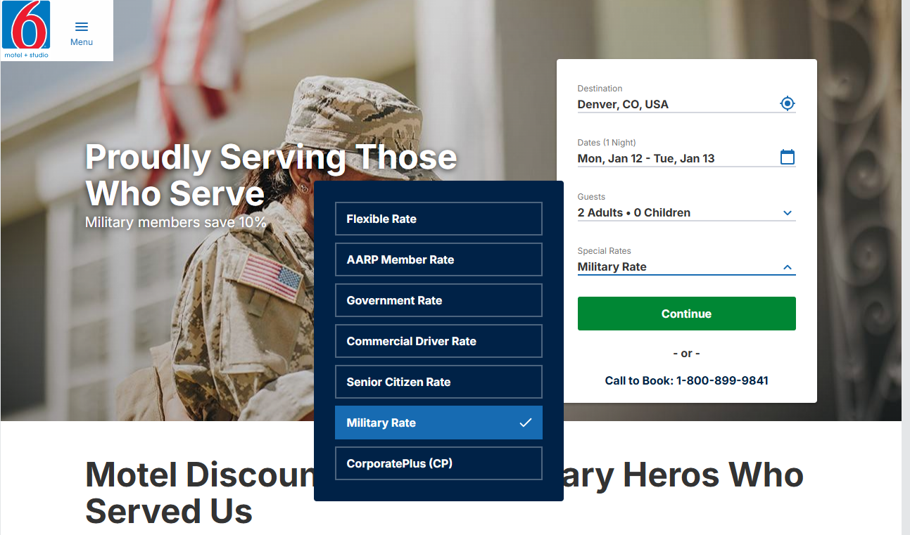 Motel 6 military rate search Motel 6 military rate search