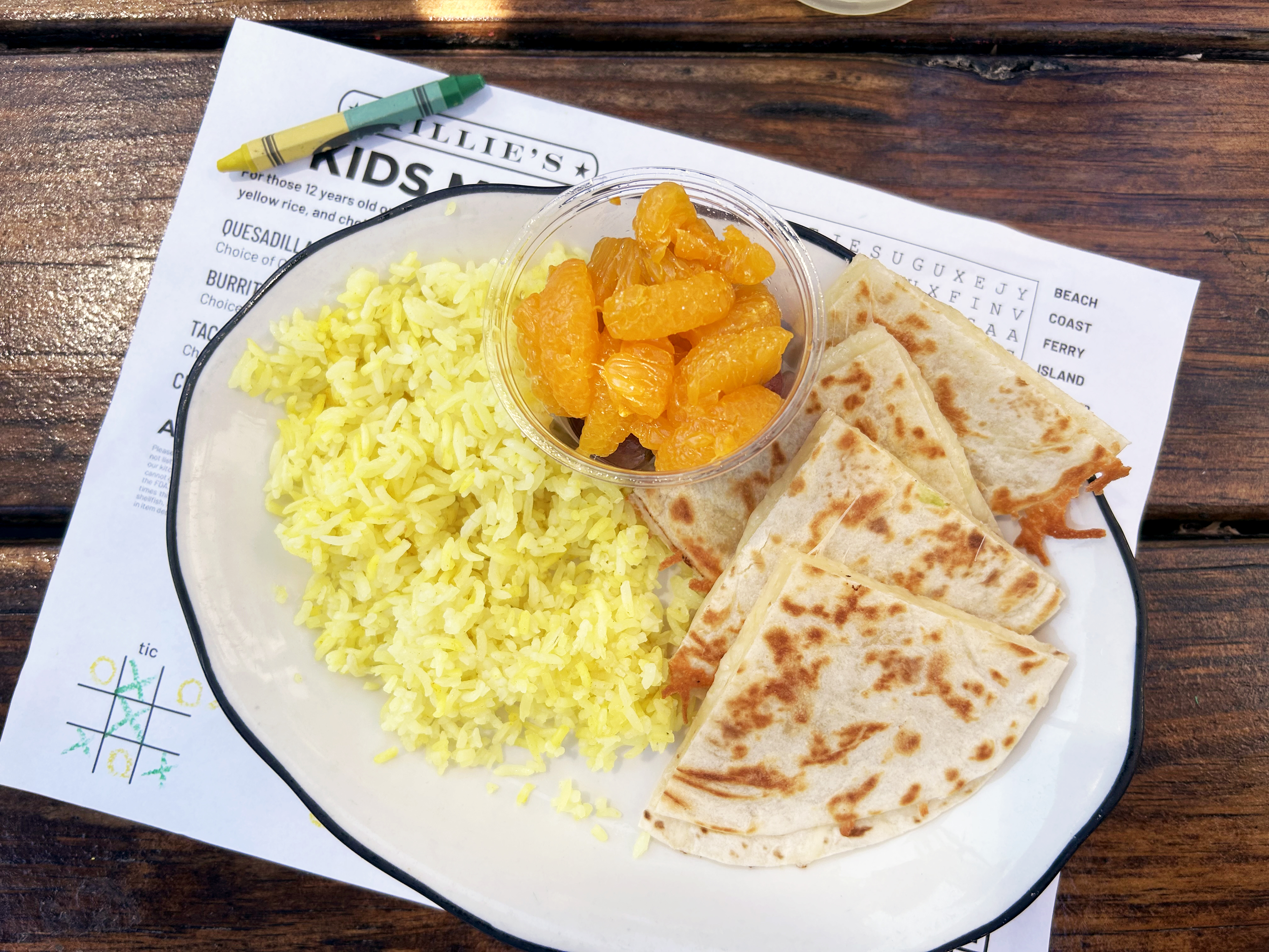 Nantucket Millies kids quesadilla