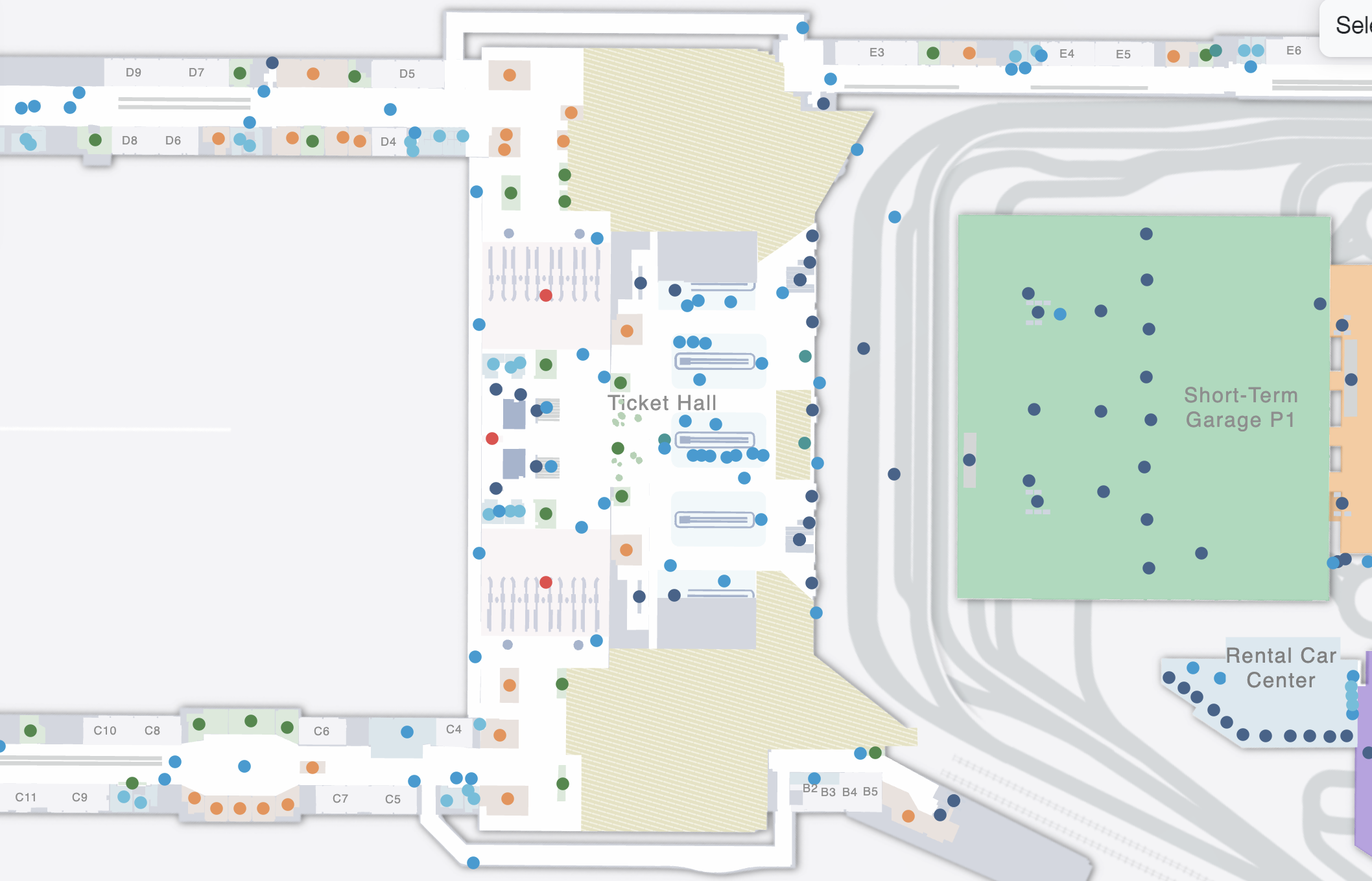 Portland Airport PDX Ticket Hall map 2025 Portland Airport PDX Ticket Hall map 2025