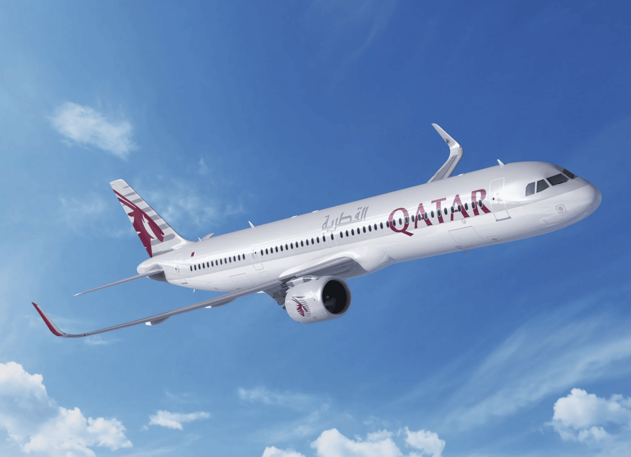 Render of Qatar Airways Airbus A321neo