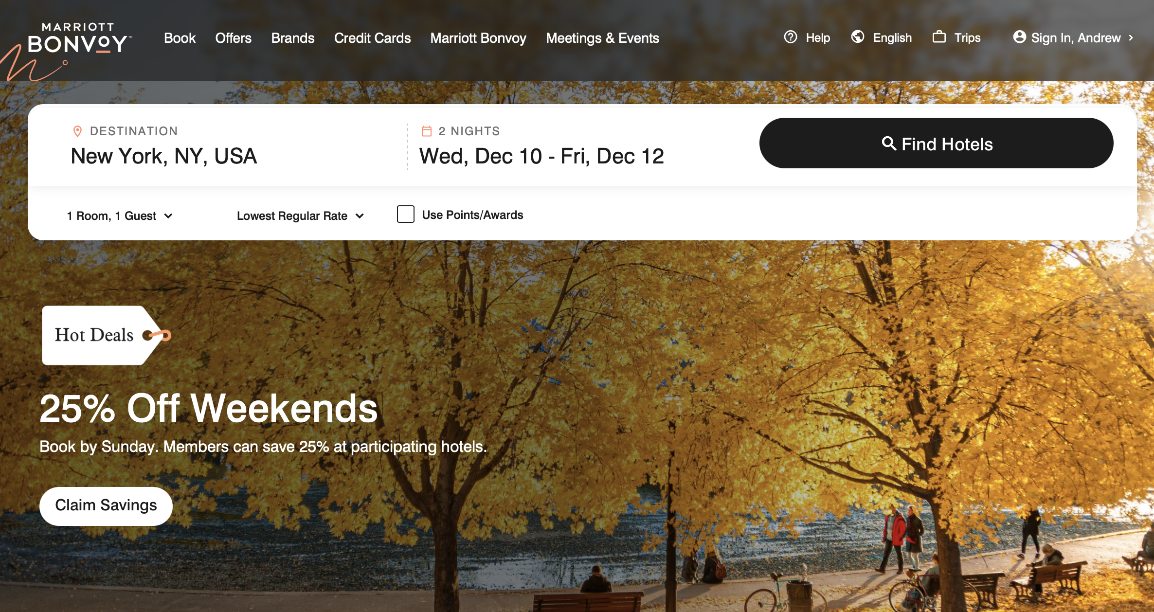 Searching for a hotel on Marriotts website Searching for a hotel on Marriotts website