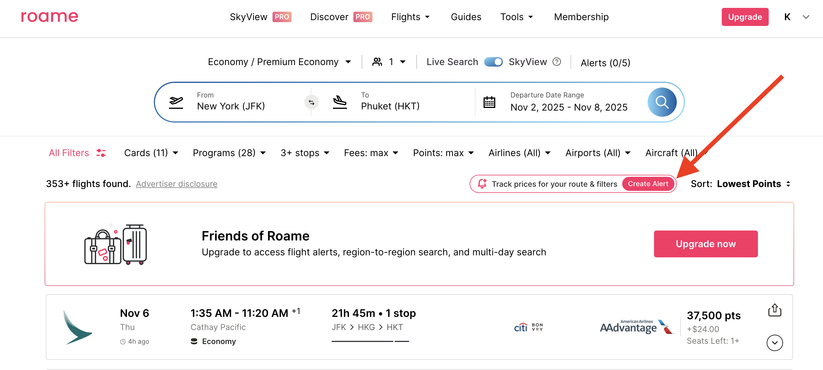 Set alerts on Roame Travel Set alerts on Roame Travel