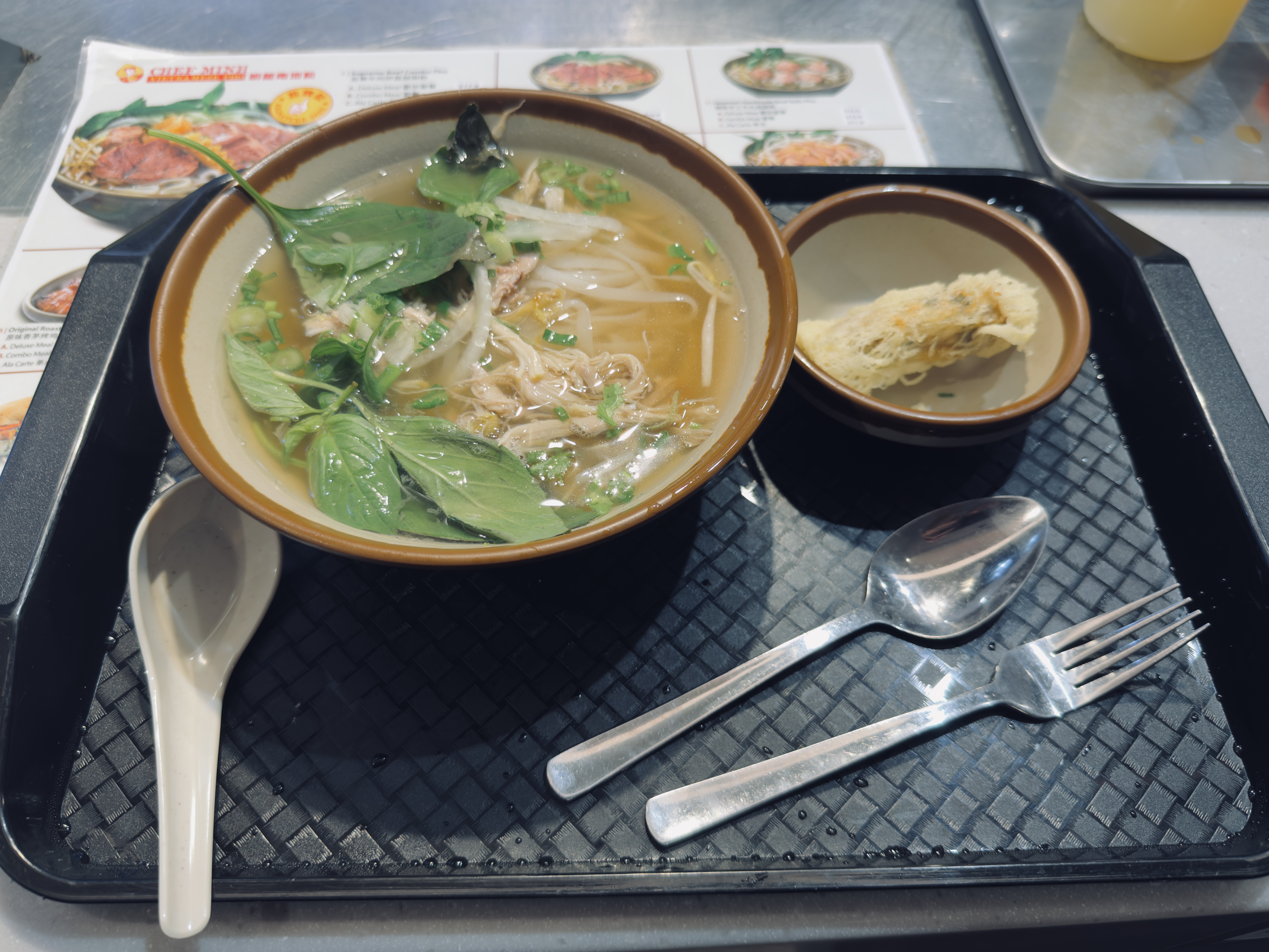 Singapore Changi Airport Pho meal