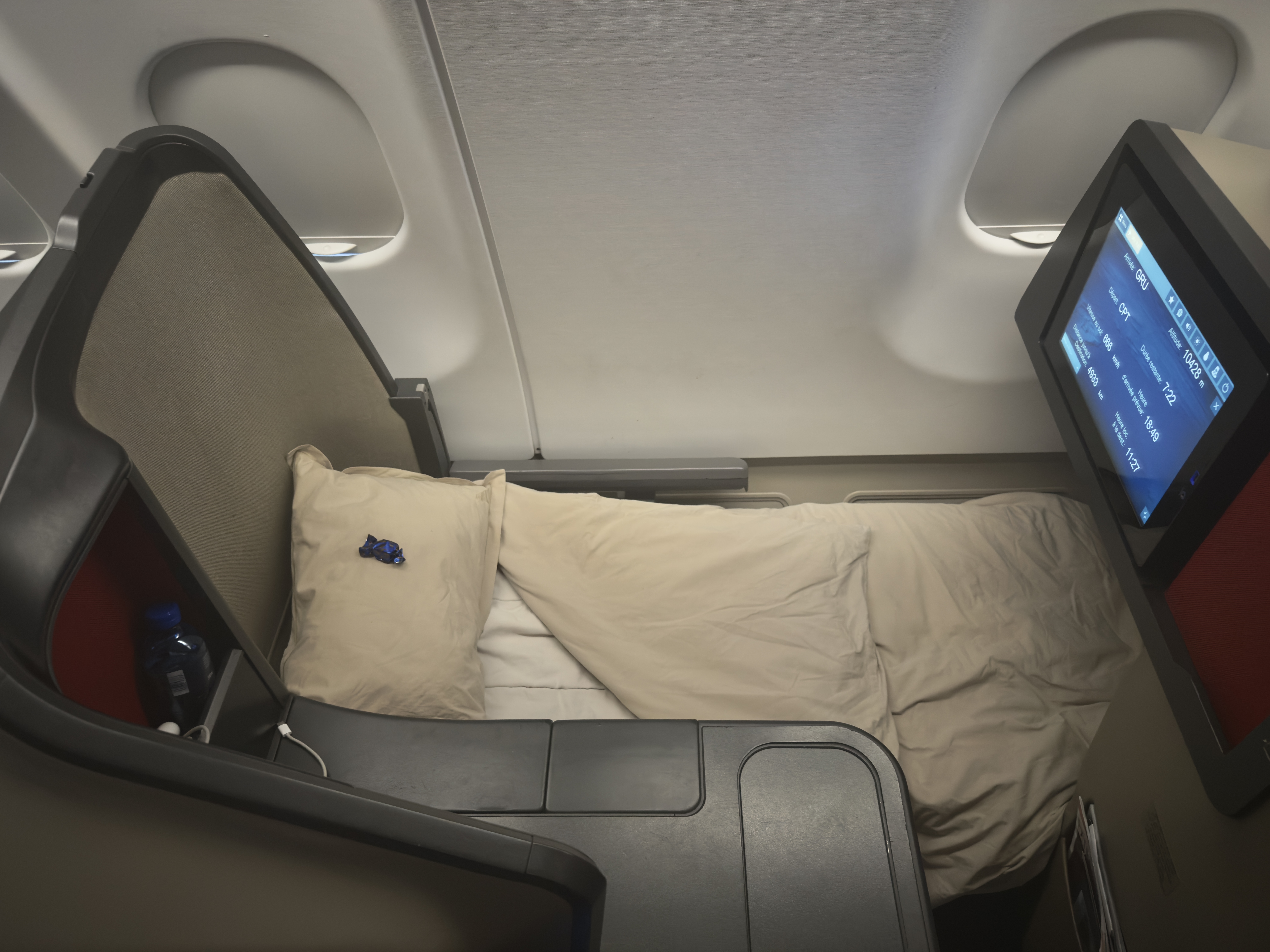 South African Airways business class bed South African Airways business class bed