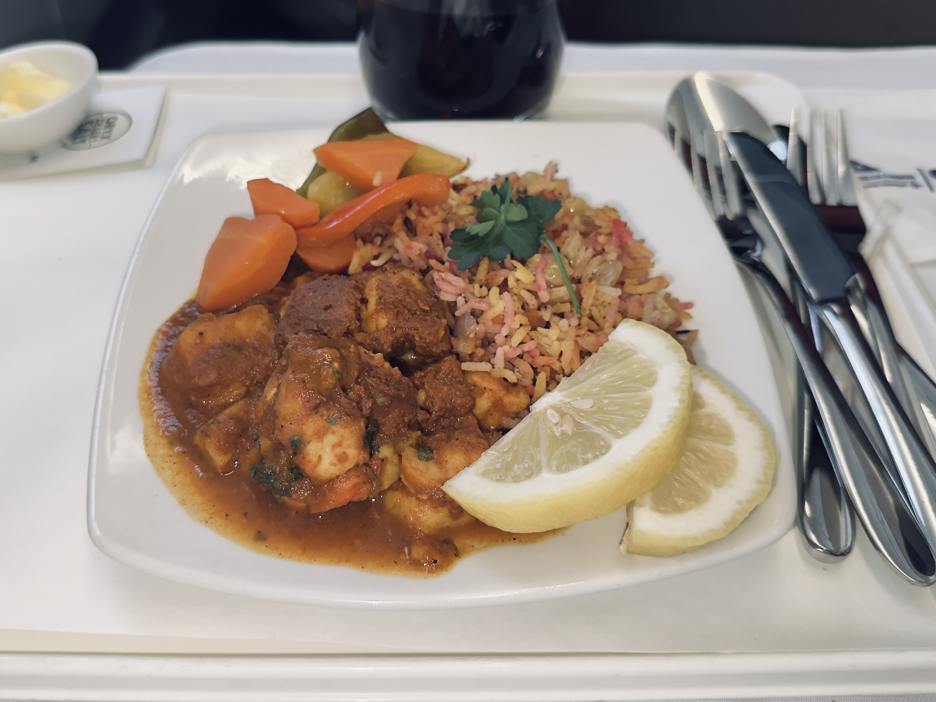 South African Airways first main course South African Airways first main course