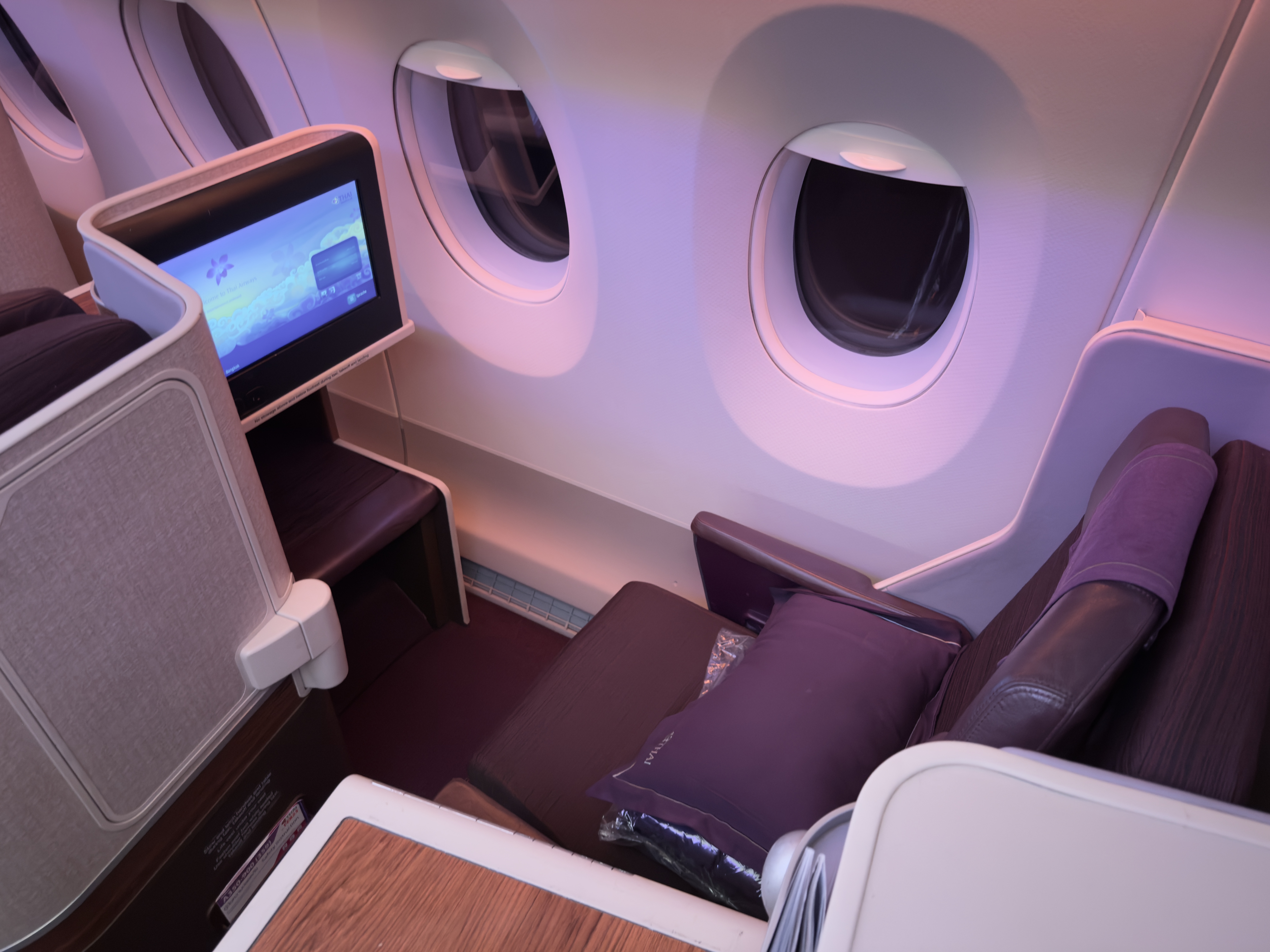 Thai Airways Royal Silk window seat Thai Airways Royal Silk window seat