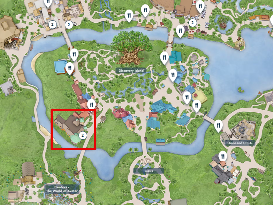 Tiffins map Tiffins map