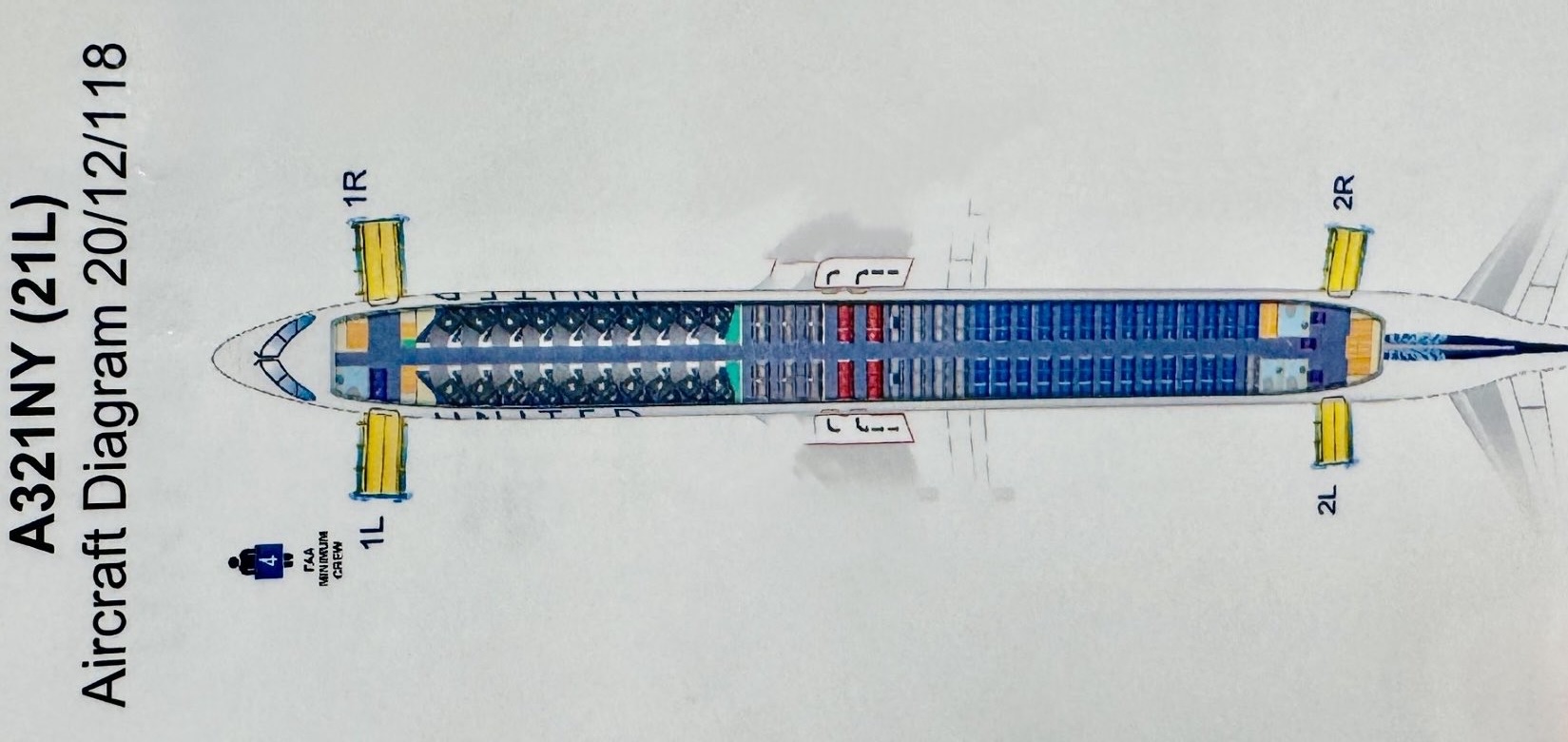United Airbus A321XLR tentative seat map United Airbus A321XLR tentative seat map
