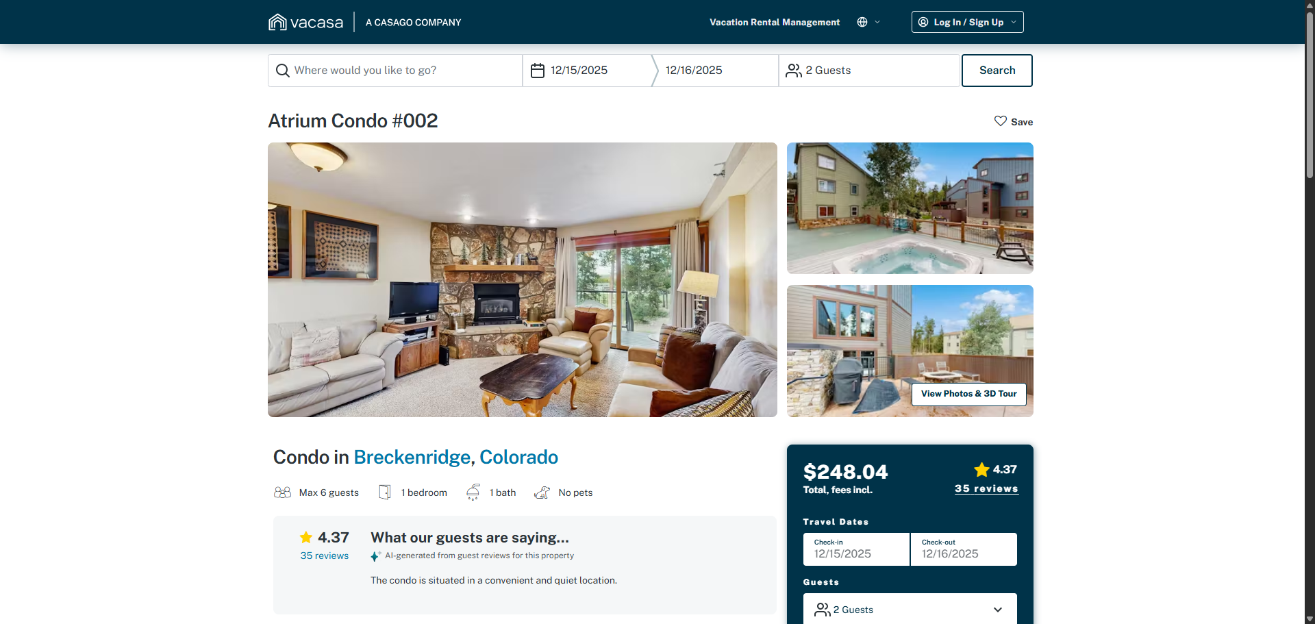 Vacasa property example