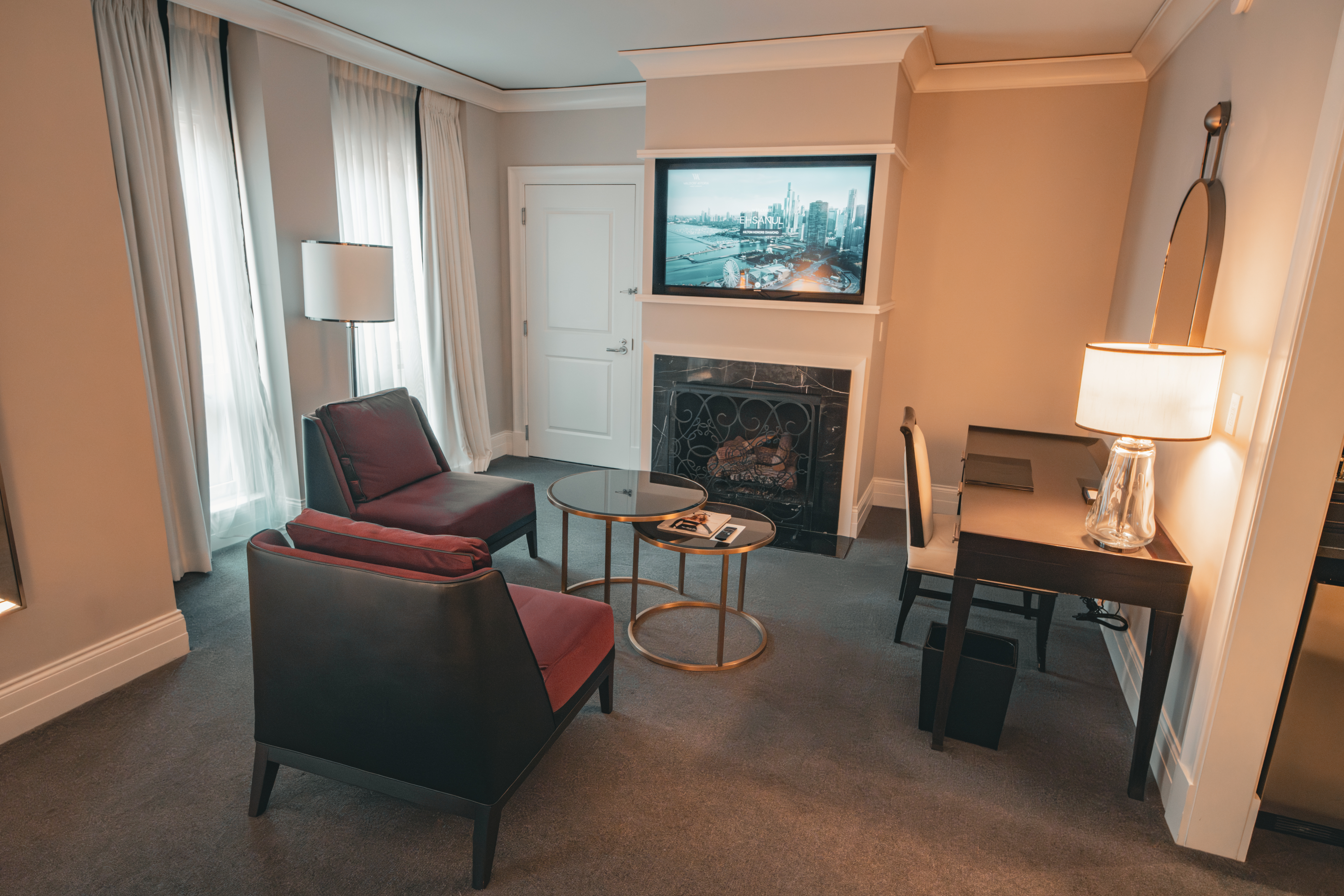 Waldorf Astoria Chicago room fireplace Waldorf Astoria Chicago room fireplace