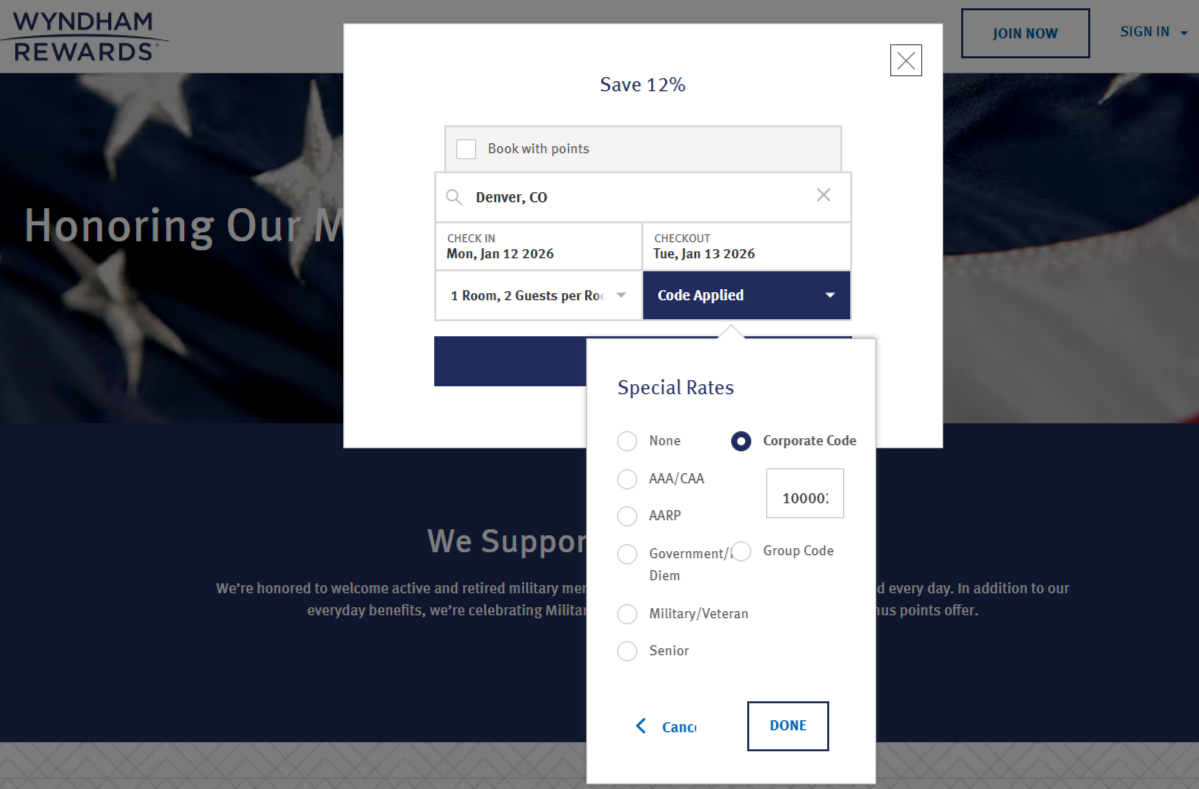 Wyndham military rate search Wyndham military rate search