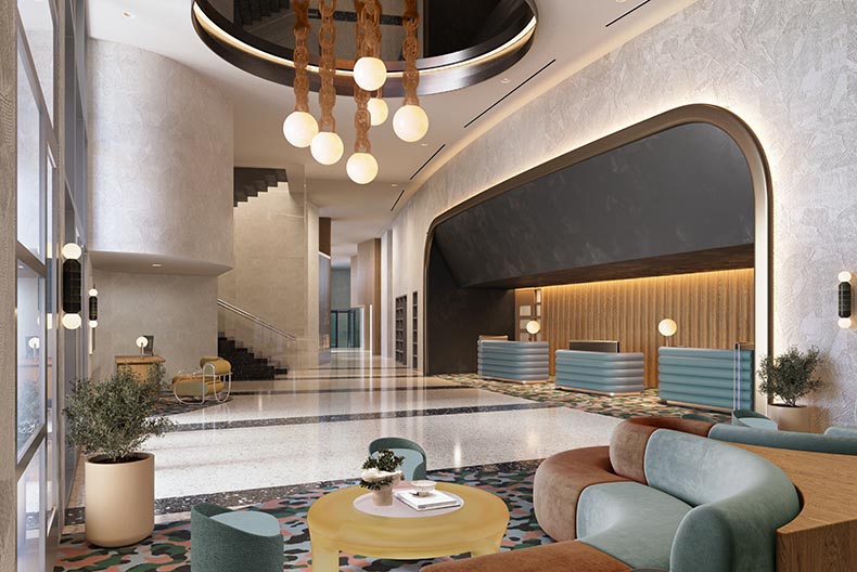 W Hoboken lobby