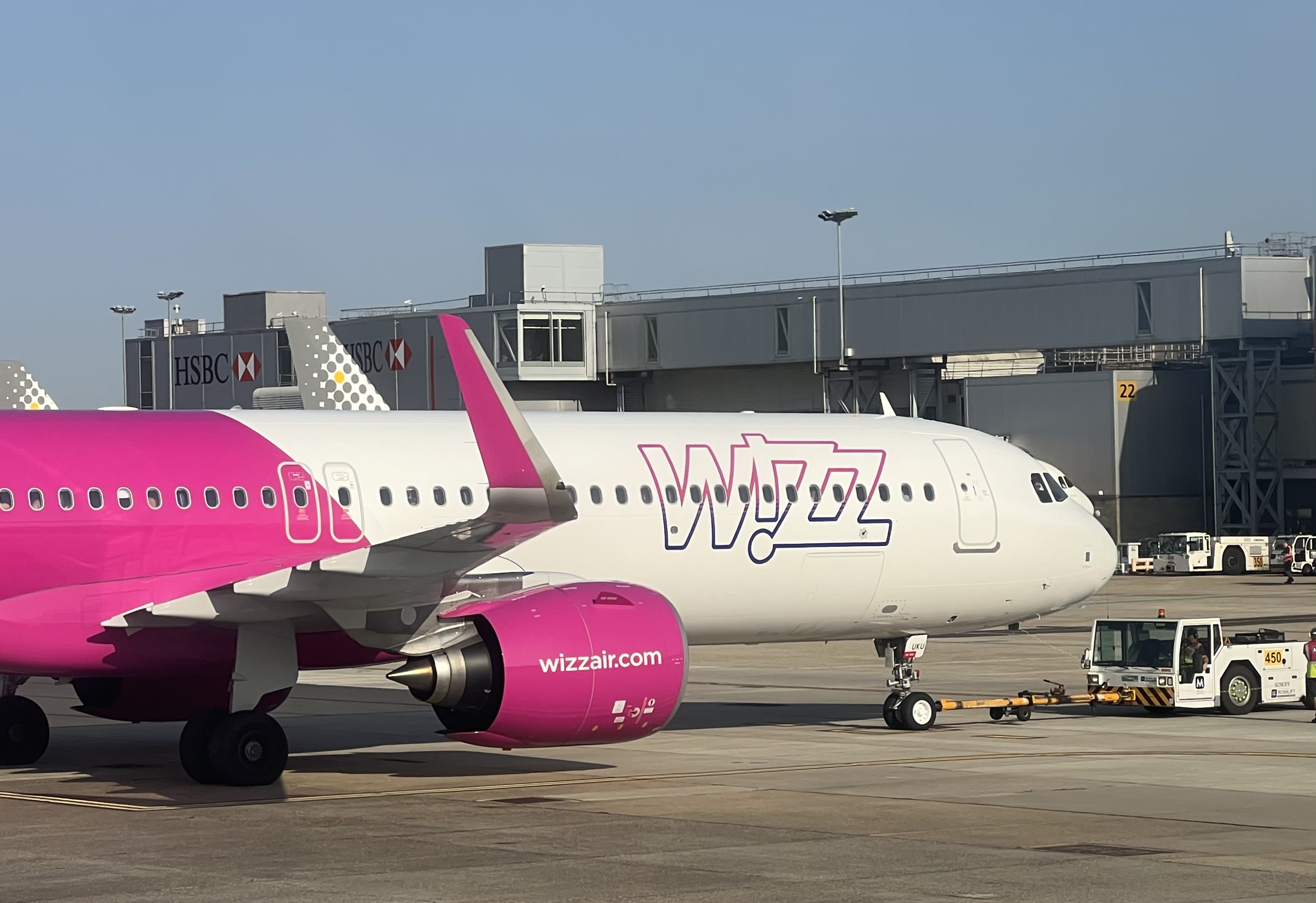 A Wizz Air Airbus A321 at London Gatwick Airport LGW
