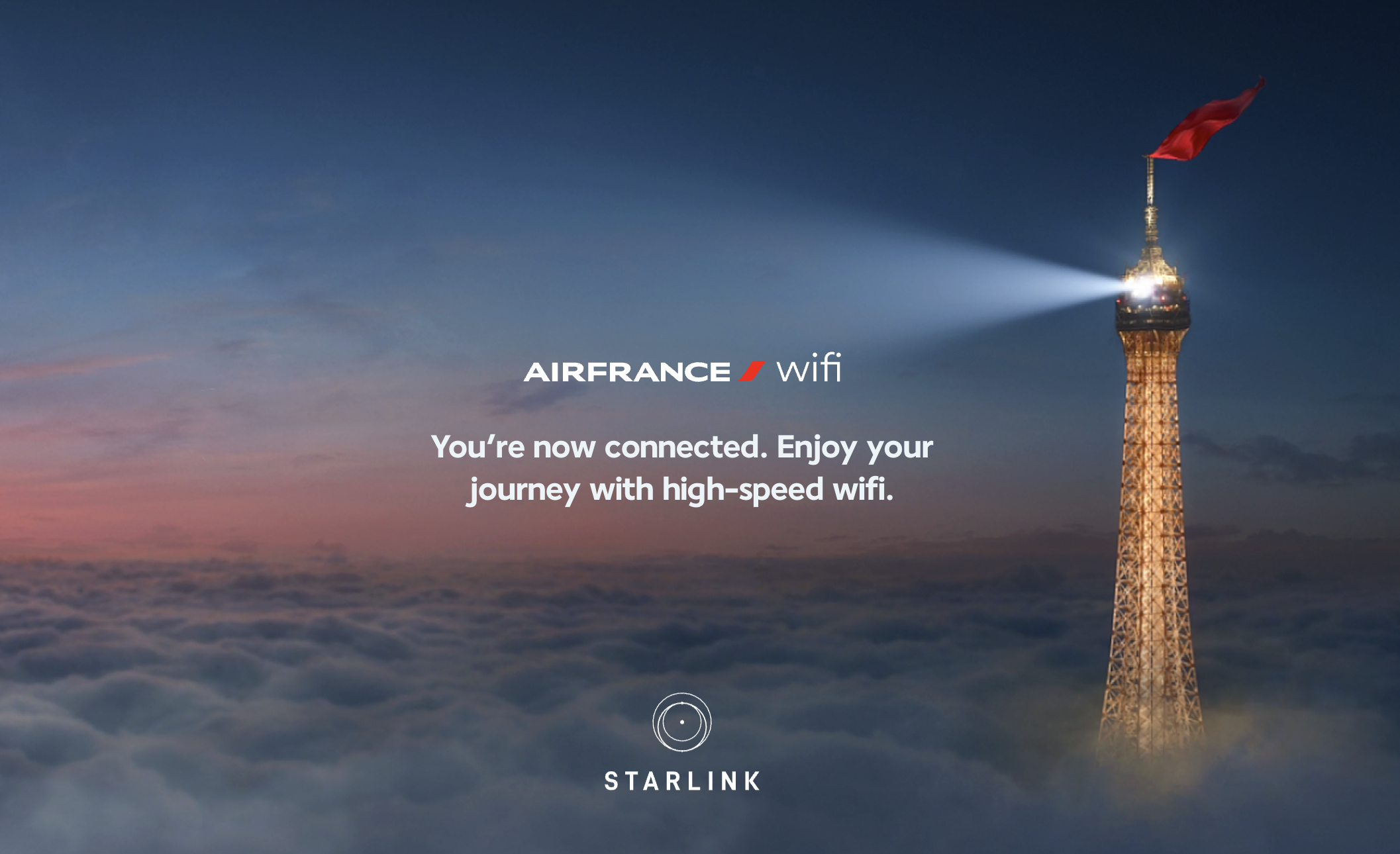 Air France Starlink connection Air France Starlink connection