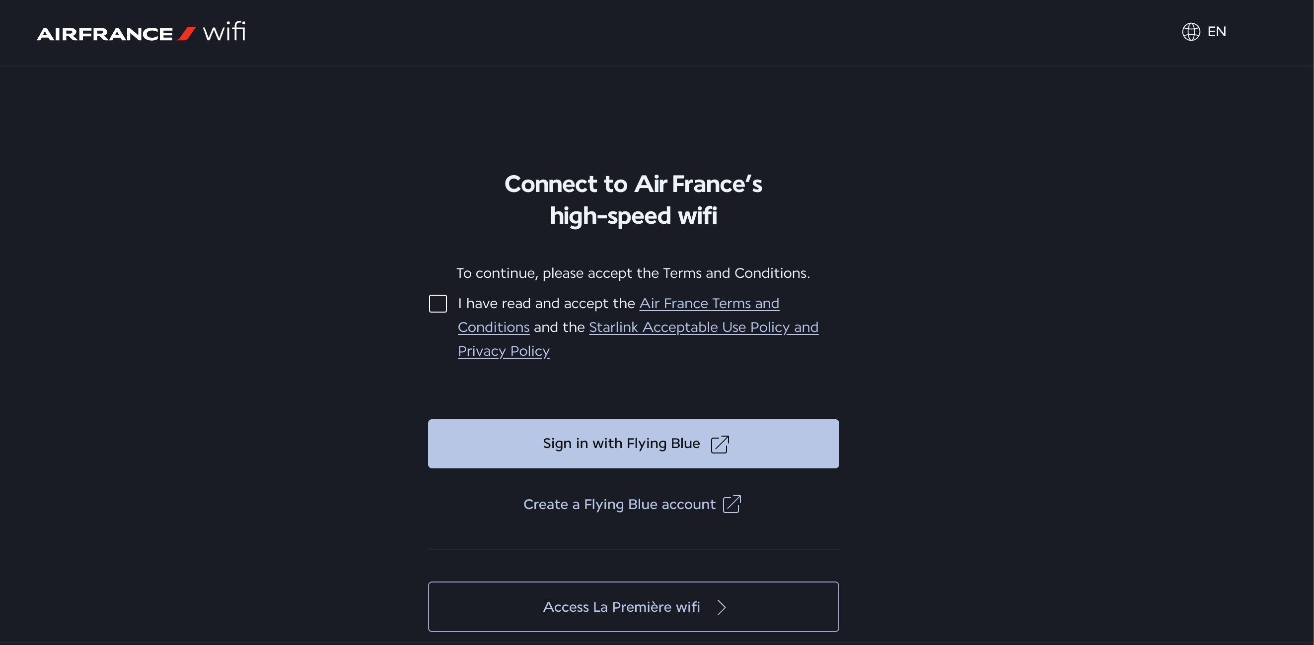 Air France Starlink step 2 Air France Starlink step 2