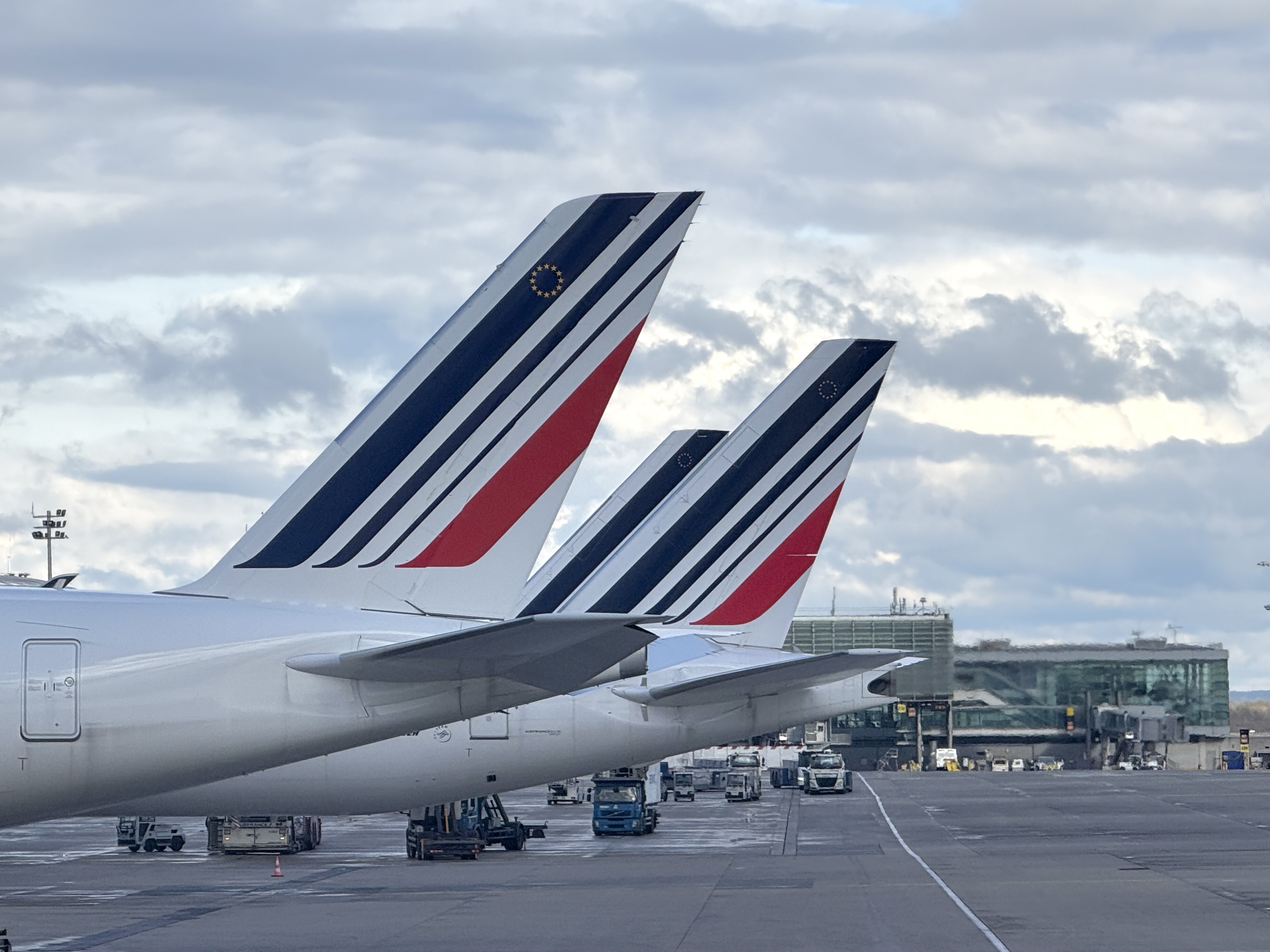 Air France tailfins at Paris Charles de Gaulle CDG Air France tailfins at Paris Charles de Gaulle CDG