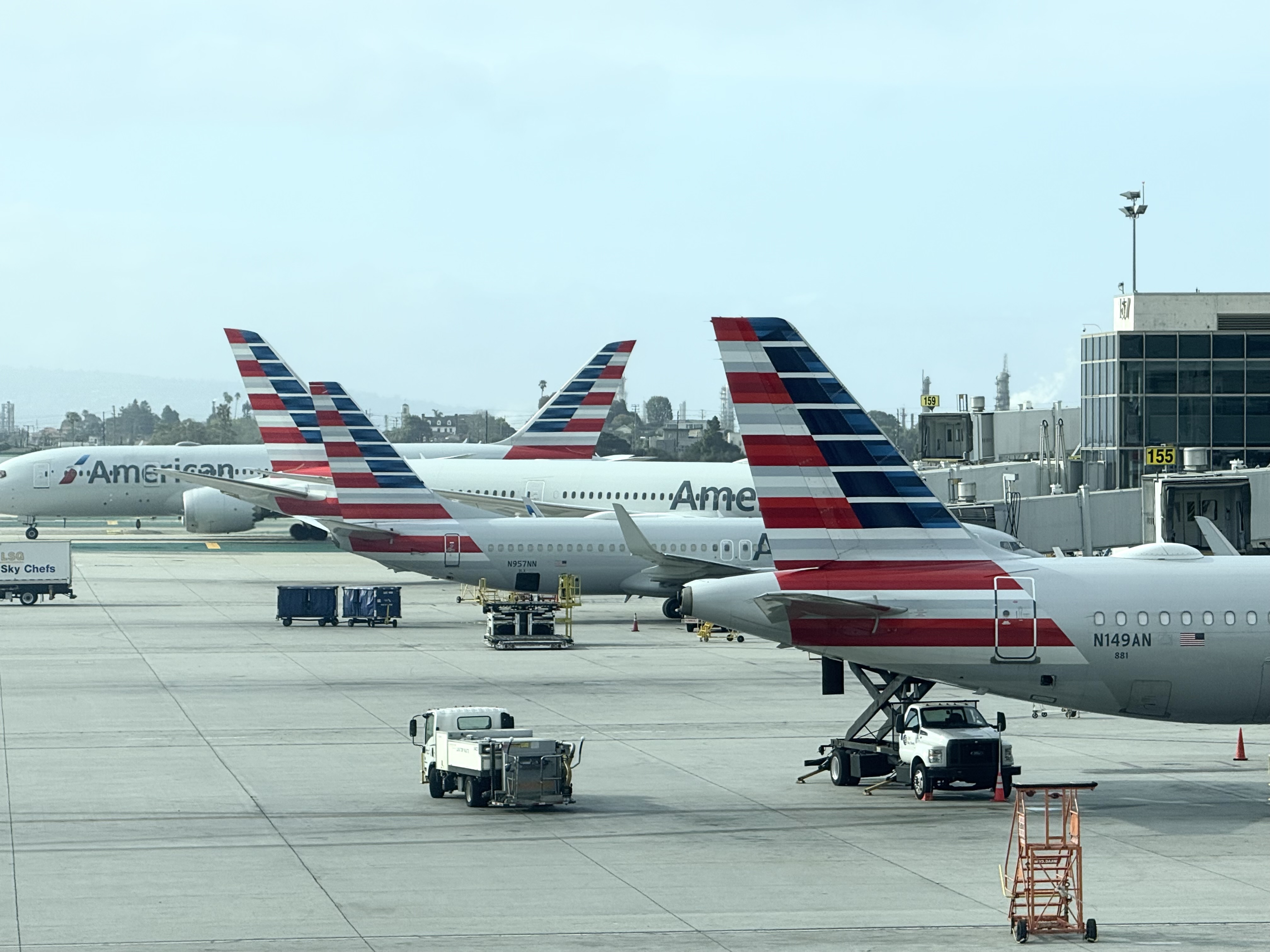 American Airlines planes at Los Angeles LAX