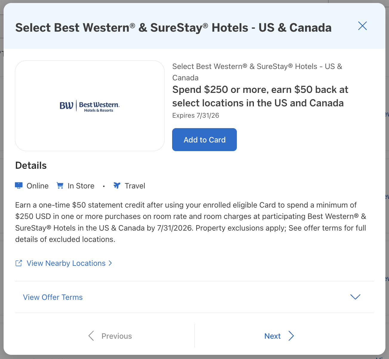 Amex Offer Best Western May 2026 Amex Offer Best Western May 2026