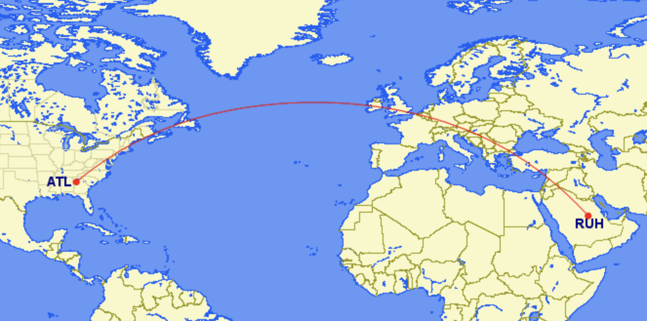 Atlanta to Riyadh with Delta