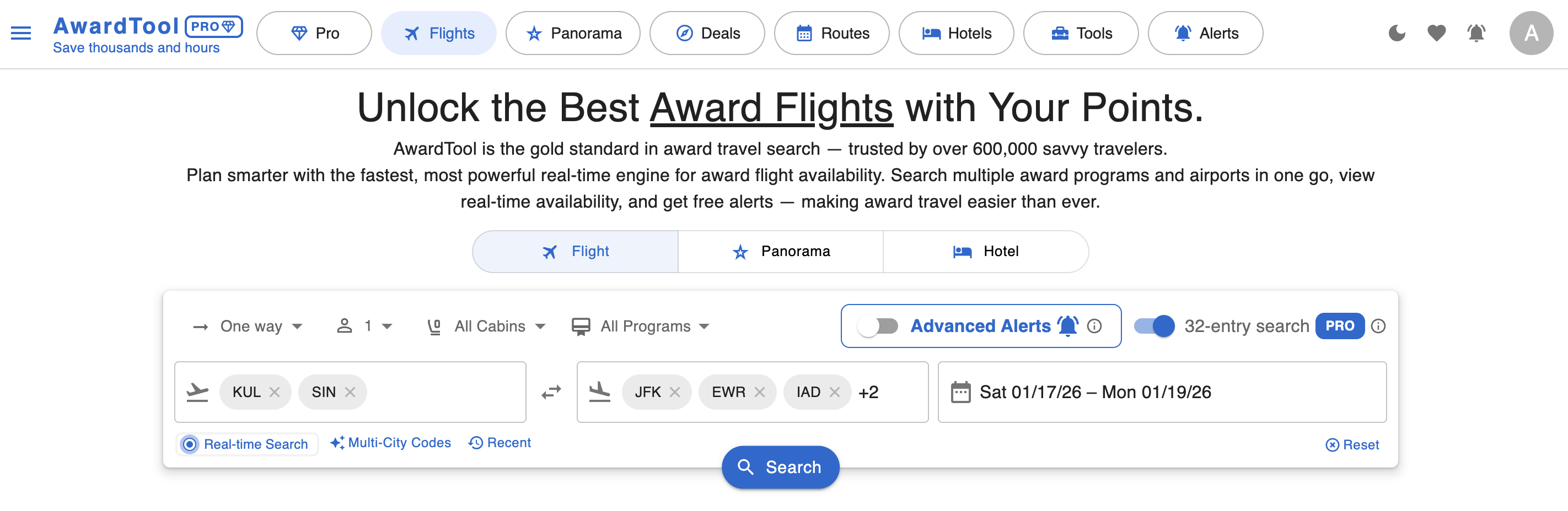 Award Tool Pro Search Using 32 Entries