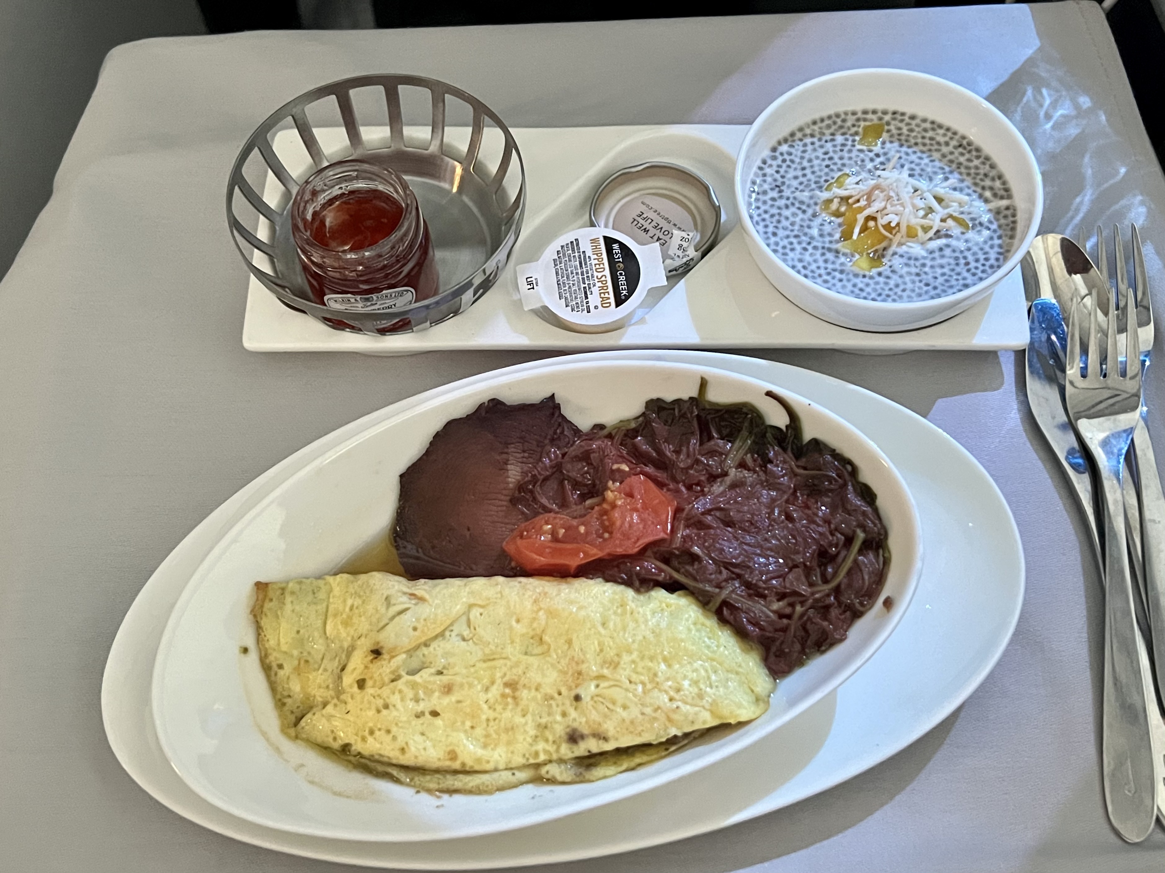 British Airways in flight catering from New York Newark EWR