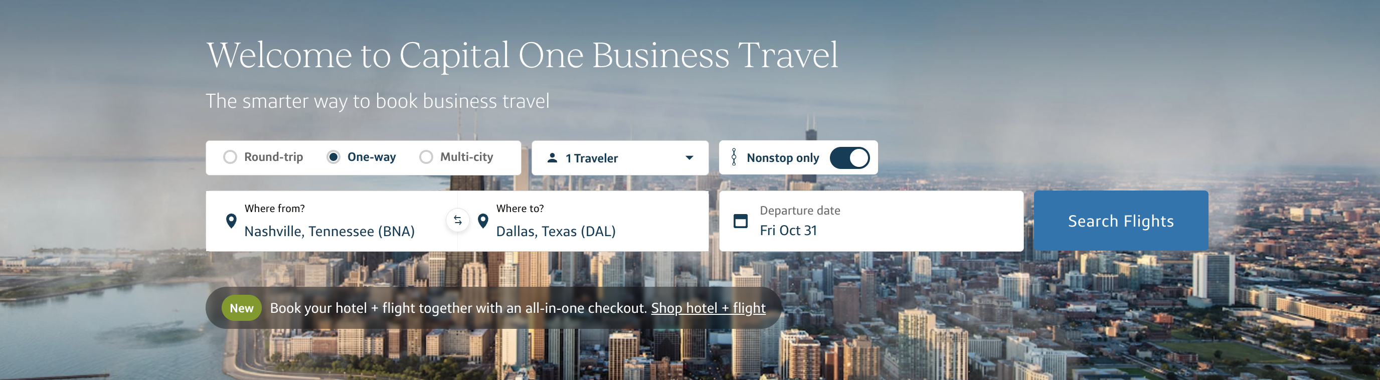Capital One Business Travel Page Capital One Business Travel Page