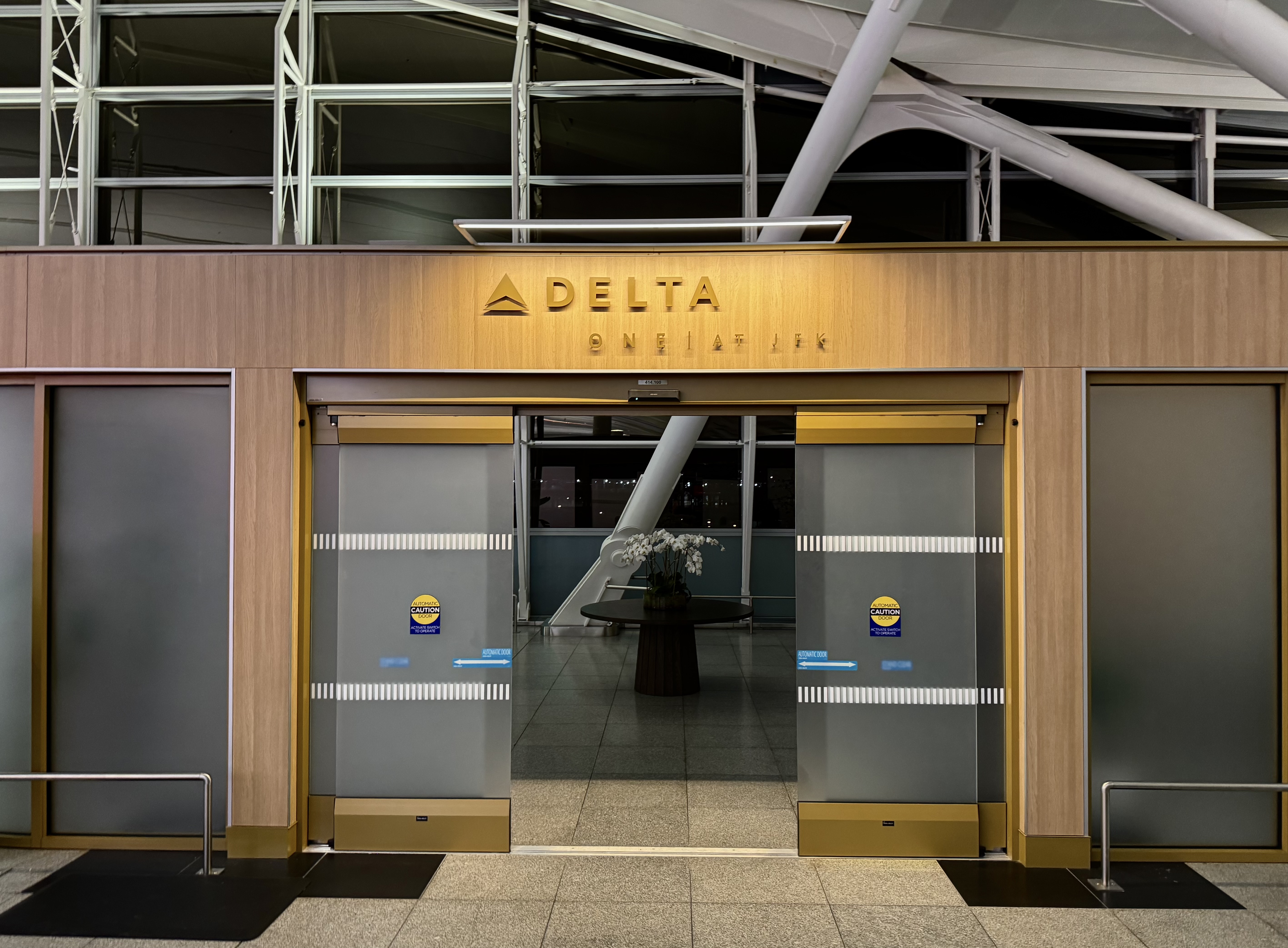 Delta One check in entrance at JFK