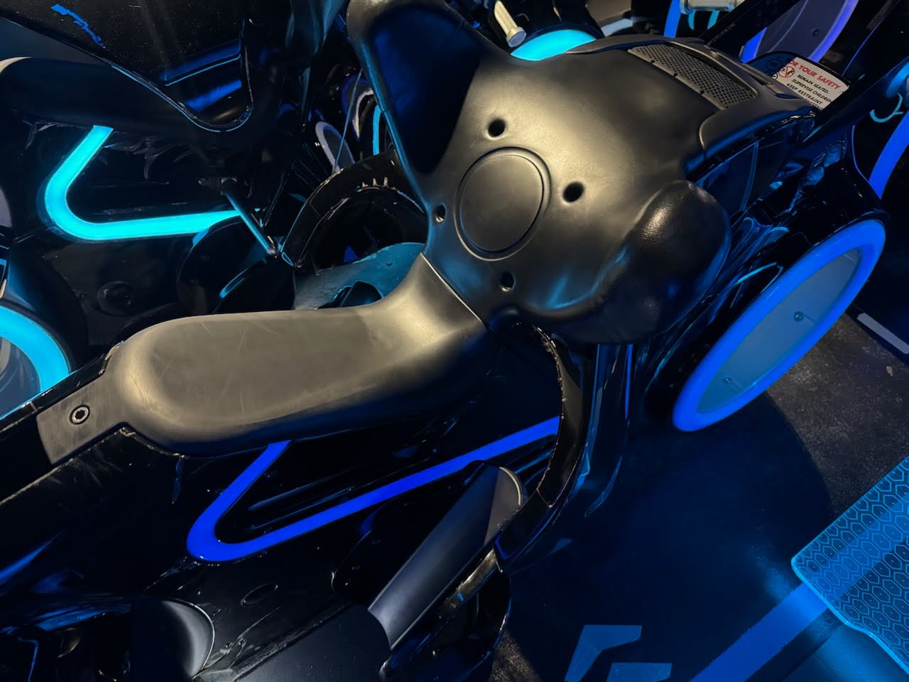 Disney World Tron bike seat close