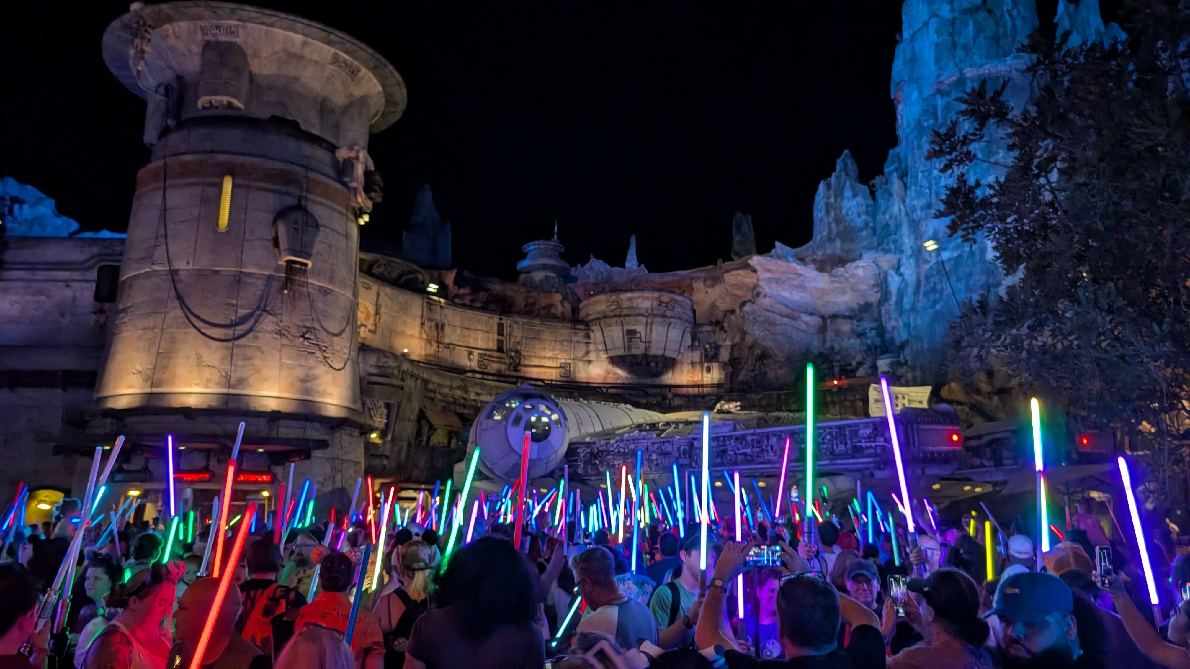 Disney’s Hollywood Studios May the Fourth lightsaber crowd Disney's Hollywood Studios May the Fourth lightsaber crowd