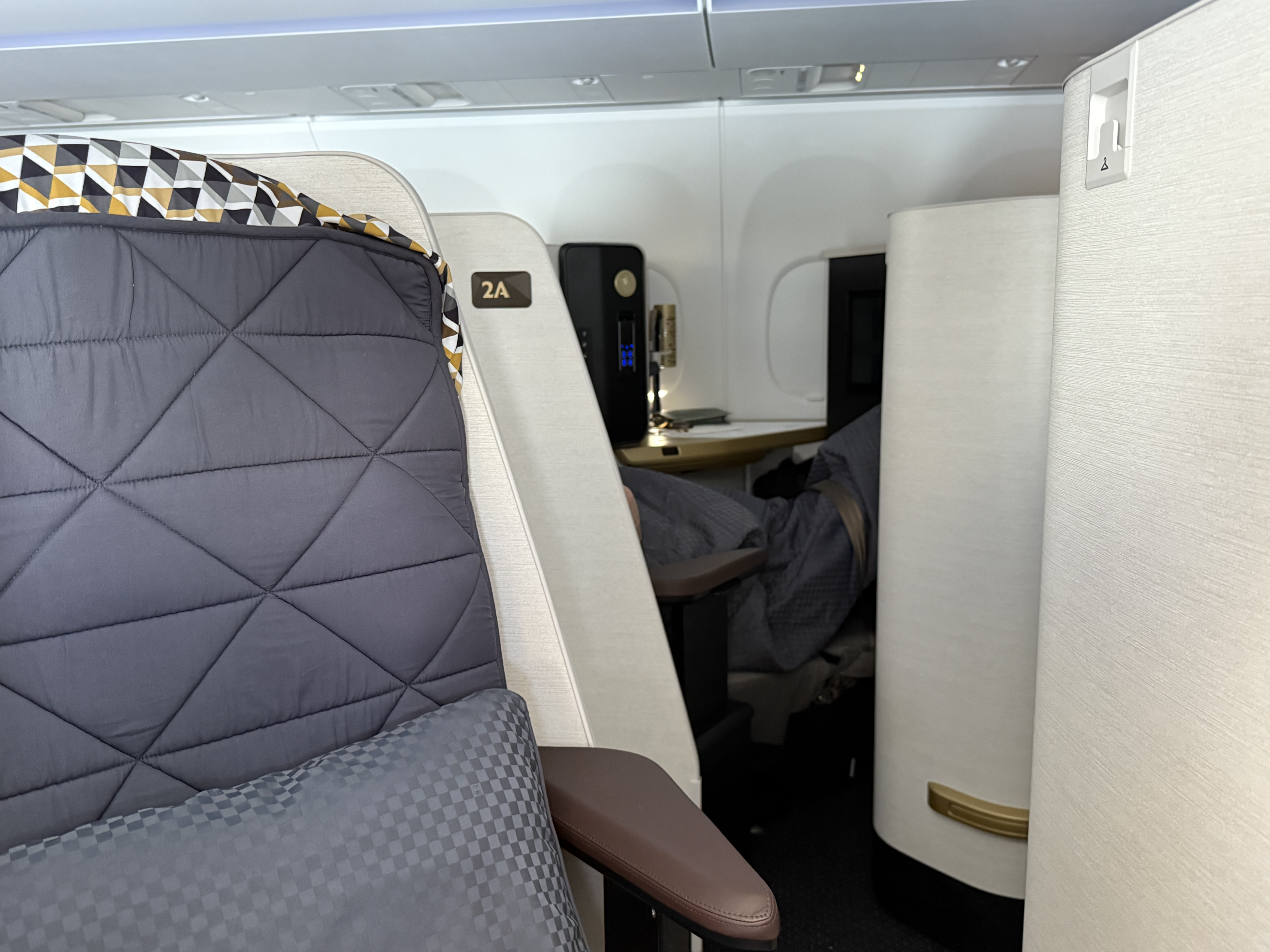 Etihad Airbus A321LR business class privacy