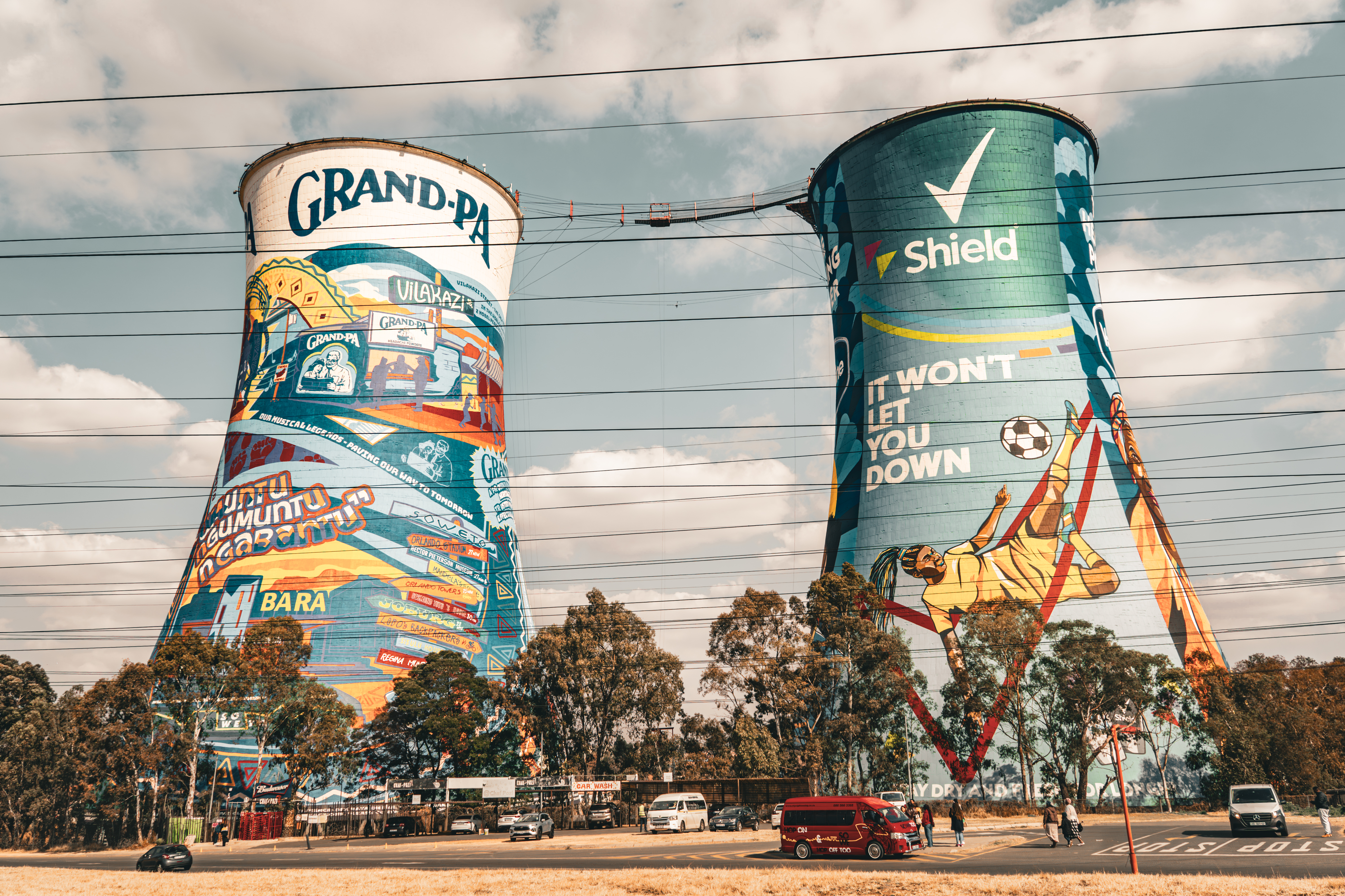 Johannesburg, South Africa Soweto towers close up