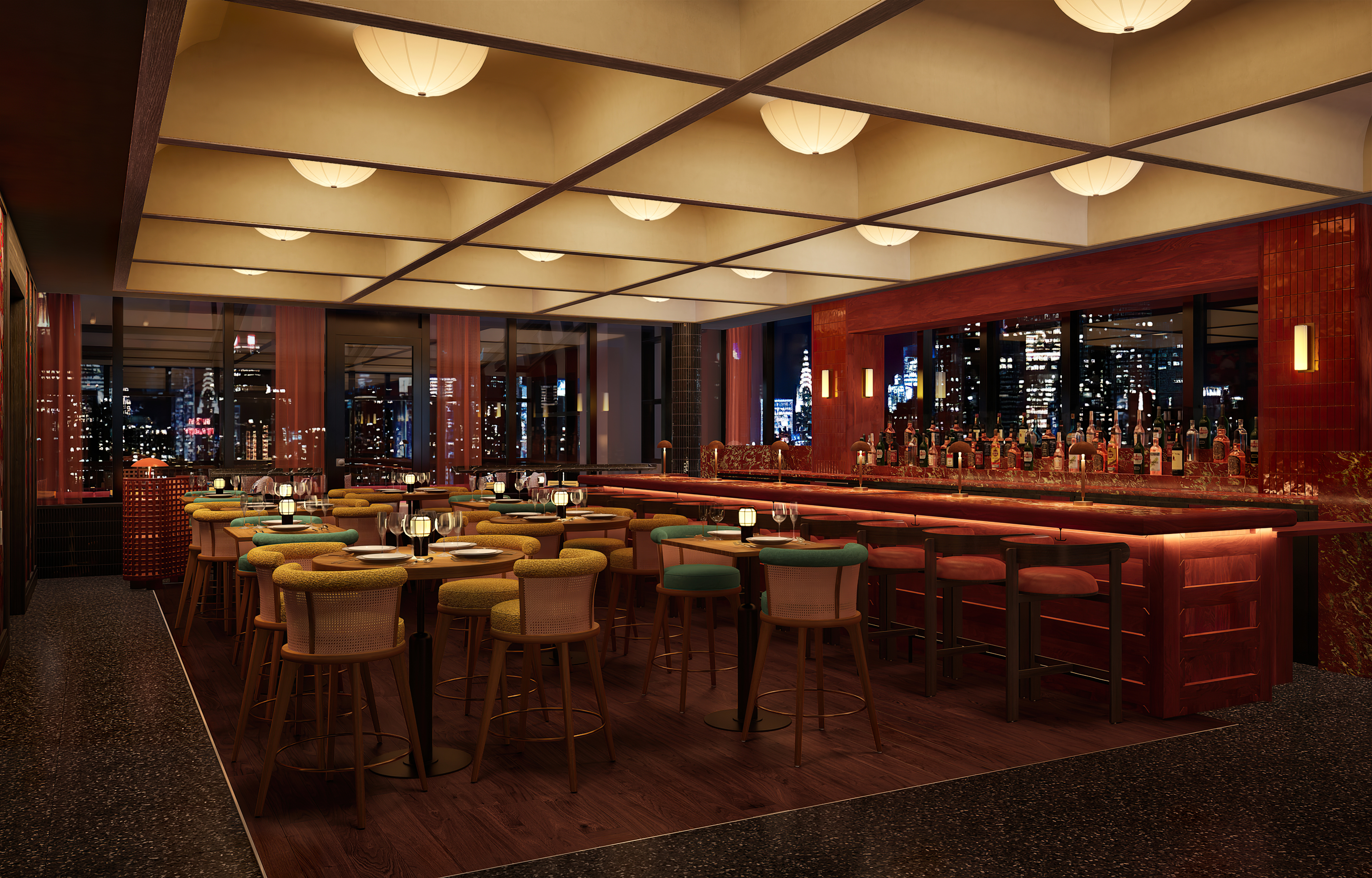 Level 2 dining Kimpton Era Midtown New York. Image Credit: IHG Roof Top Bar Kimpton Era Midtown New York. Image Credit: IHG