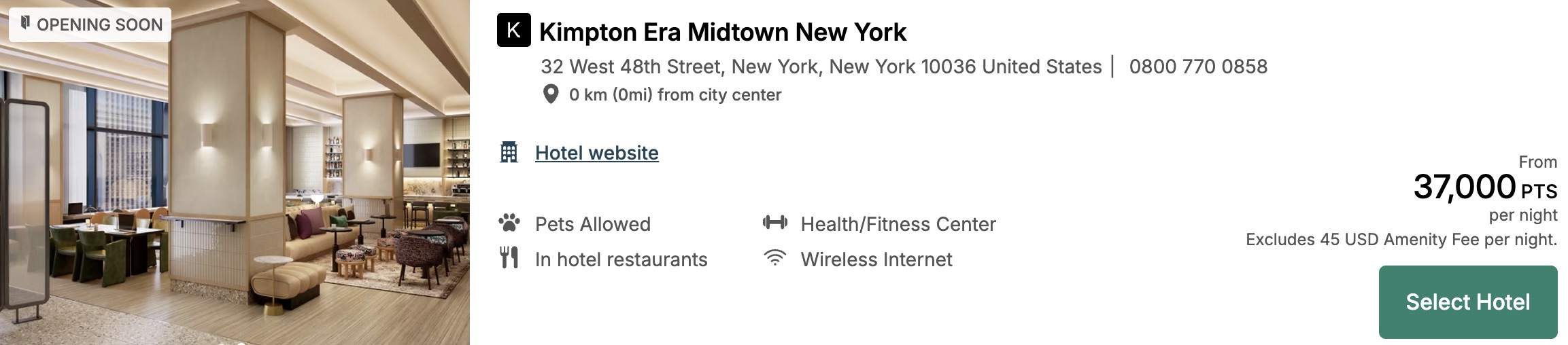Kimpton Era New York rates Kimpton Era New York rates
