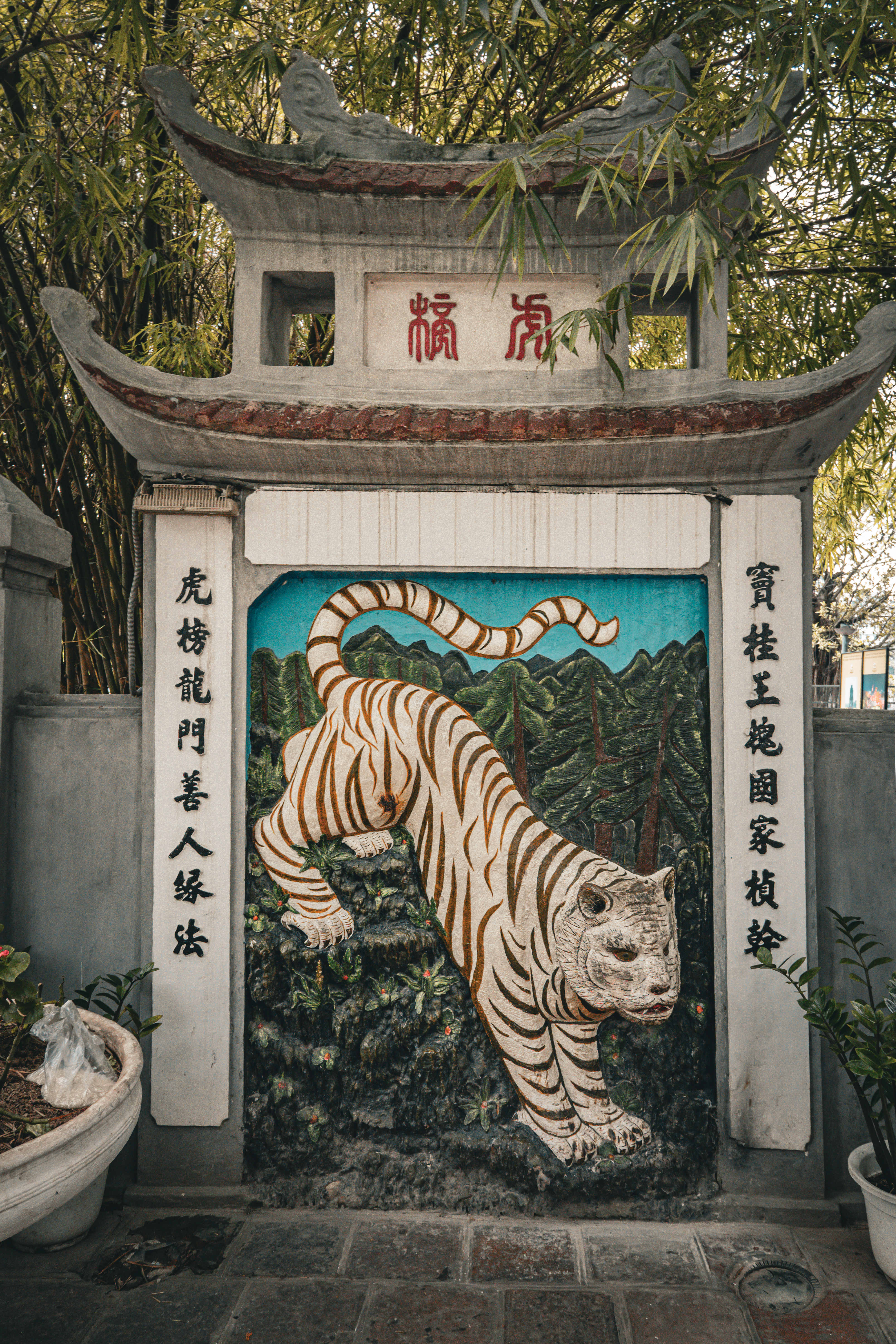 Ngoc Son Temple art display Hanoi