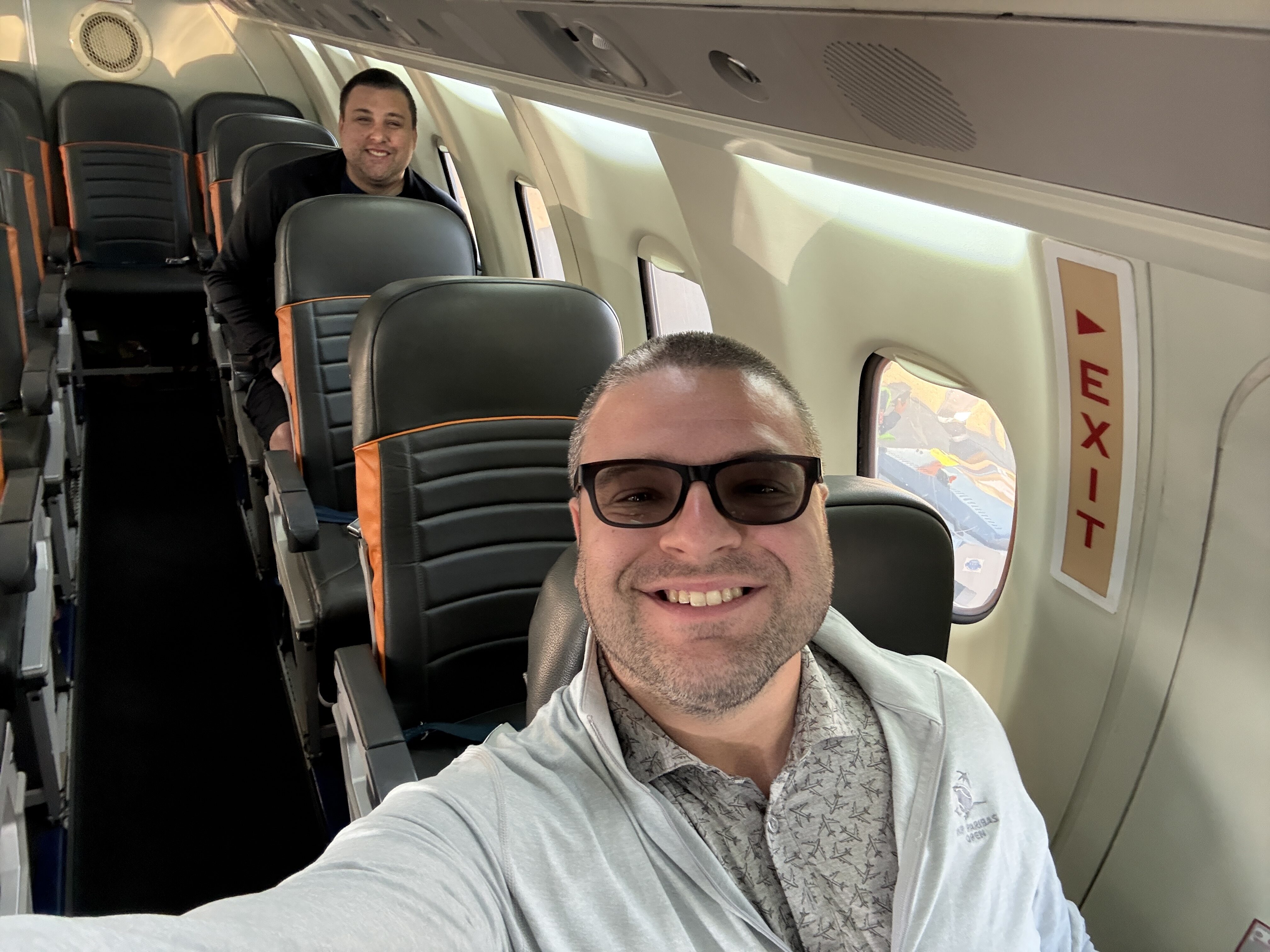 Selfie onboard Rex Saab 340 Selfie onboard Rex Saab 340