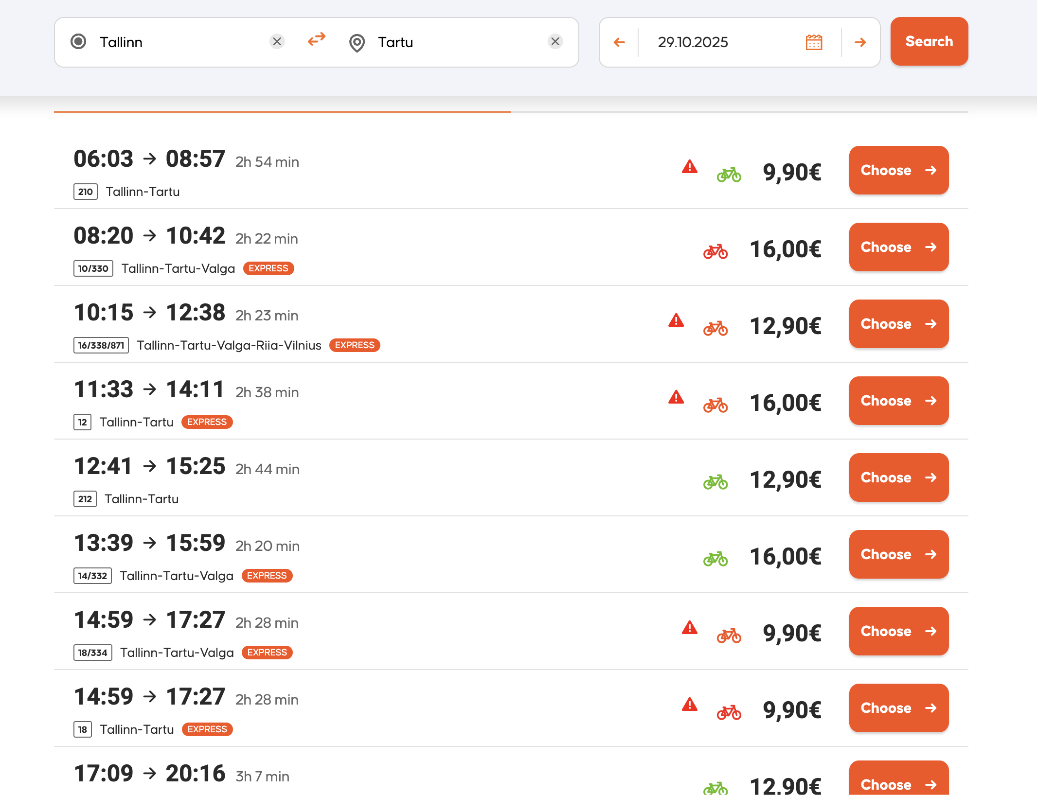 Tallinn Tartu train options Tallinn Tartu train options