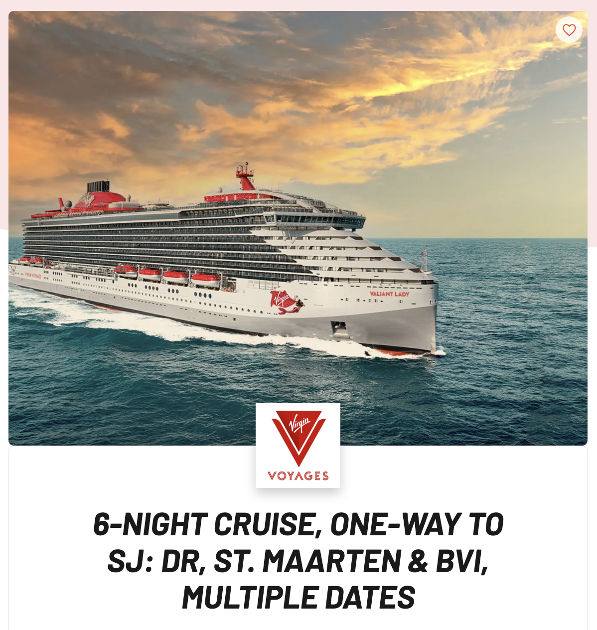 Virgin Voyages 6 nights 160k points Virgin Voyages 6 nights 160k points