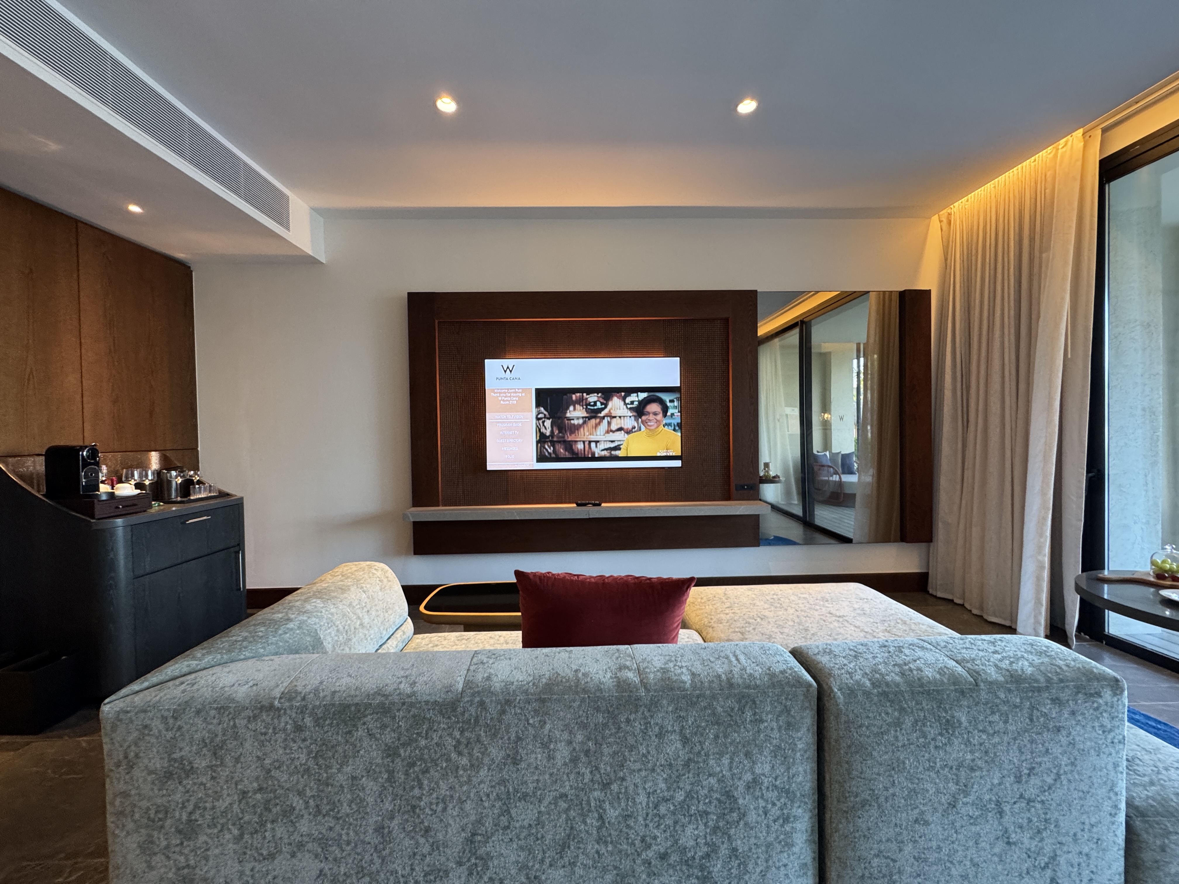 W Punta Cana bedroom tv view W Punta Cana bedroom tv view