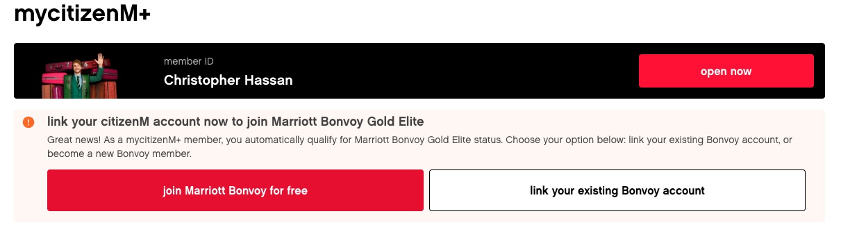link citizenM to Marriott Bonvoy link citizenM to Marriott Bonvoy