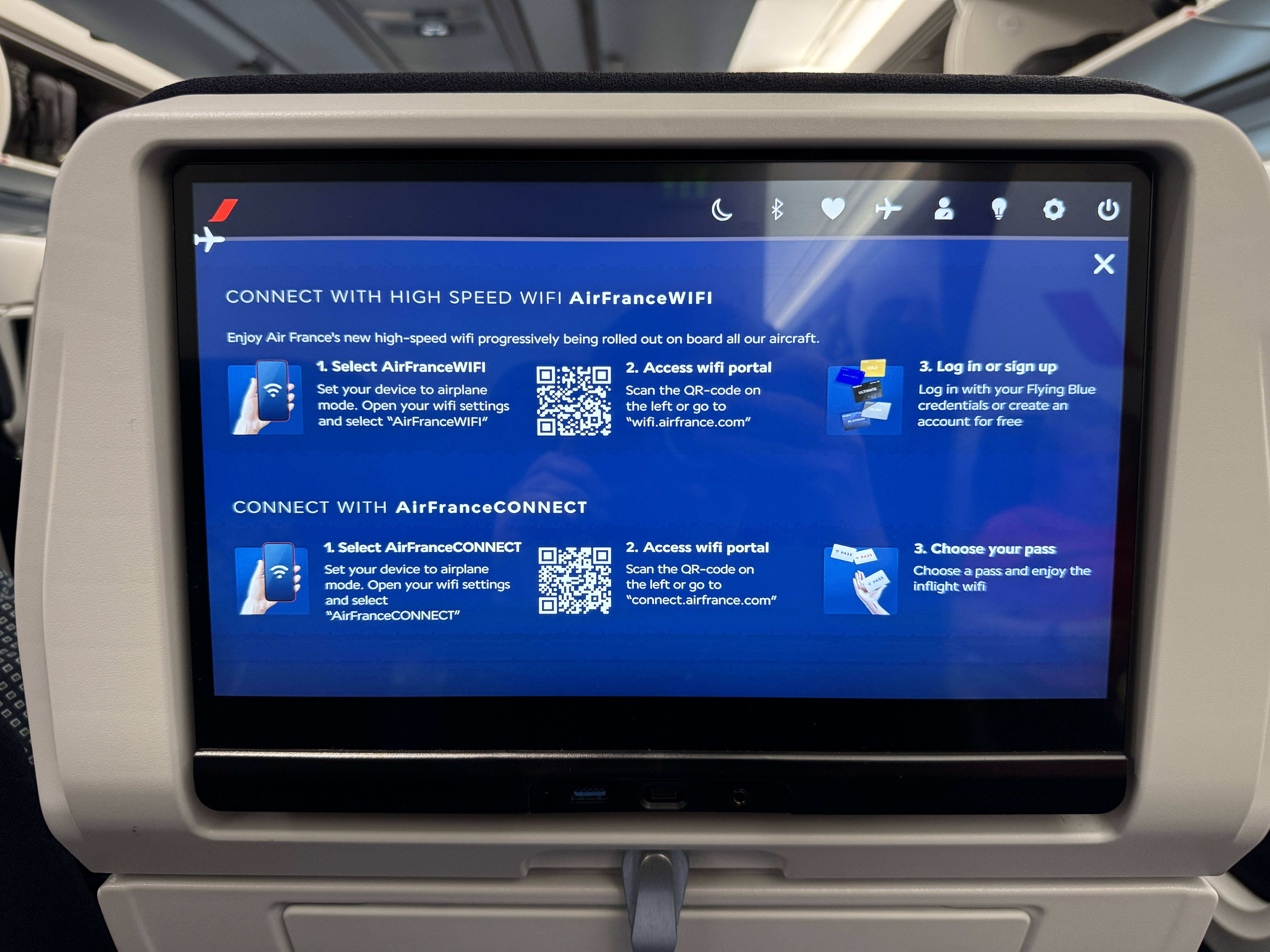 Air France A350 900 IAH CDG economy Wi Fi