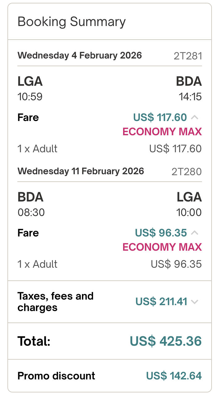 BermudAir Black Friday deal to Bermuda