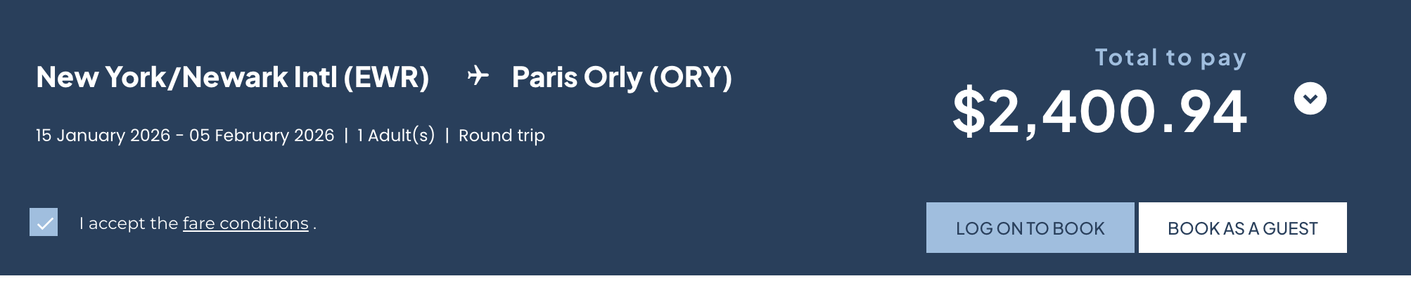 EWR ORY La Compagnie 1
