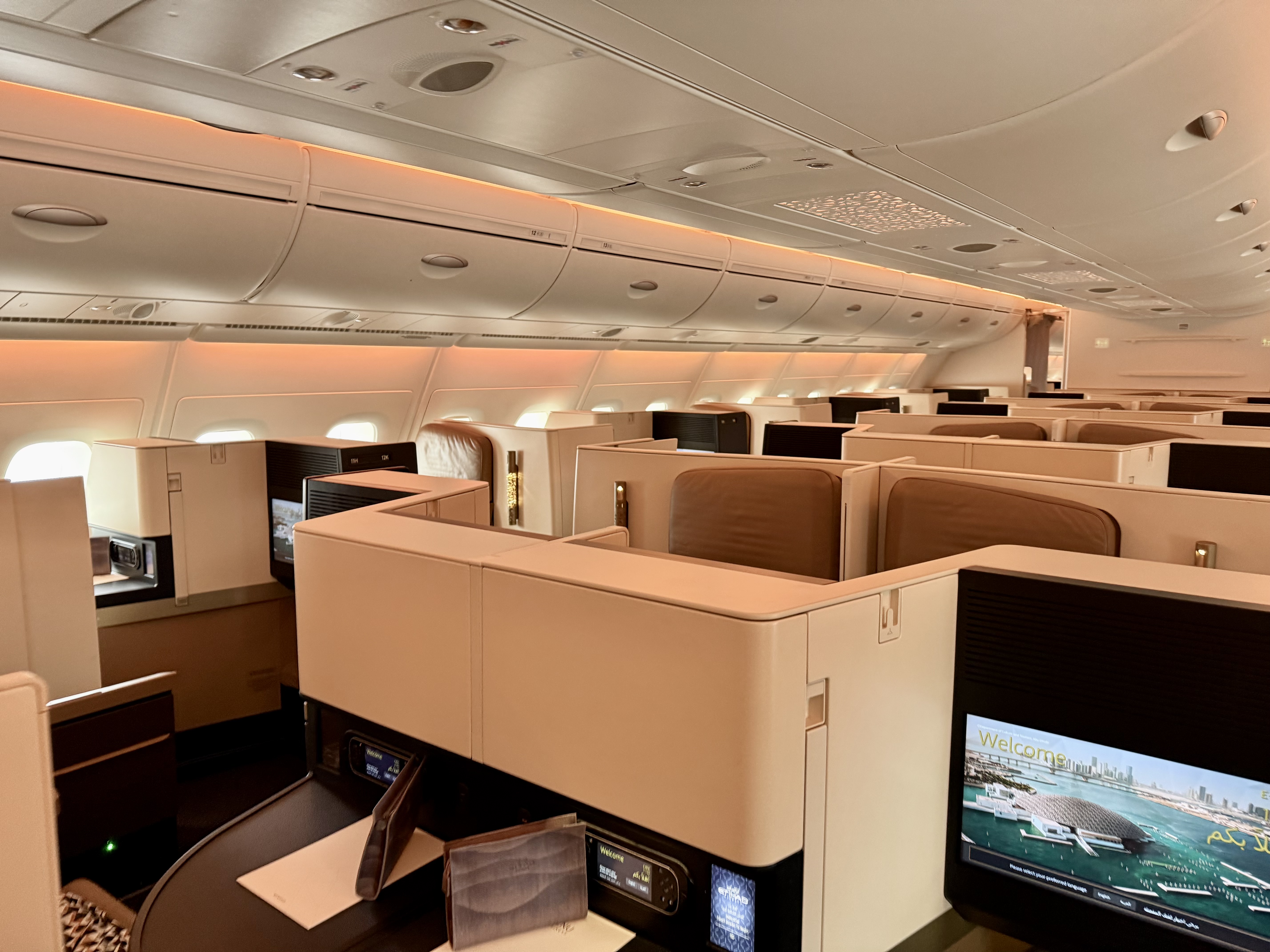 Etihad A380 Business Class cabin Etihad A380 Business Class cabin