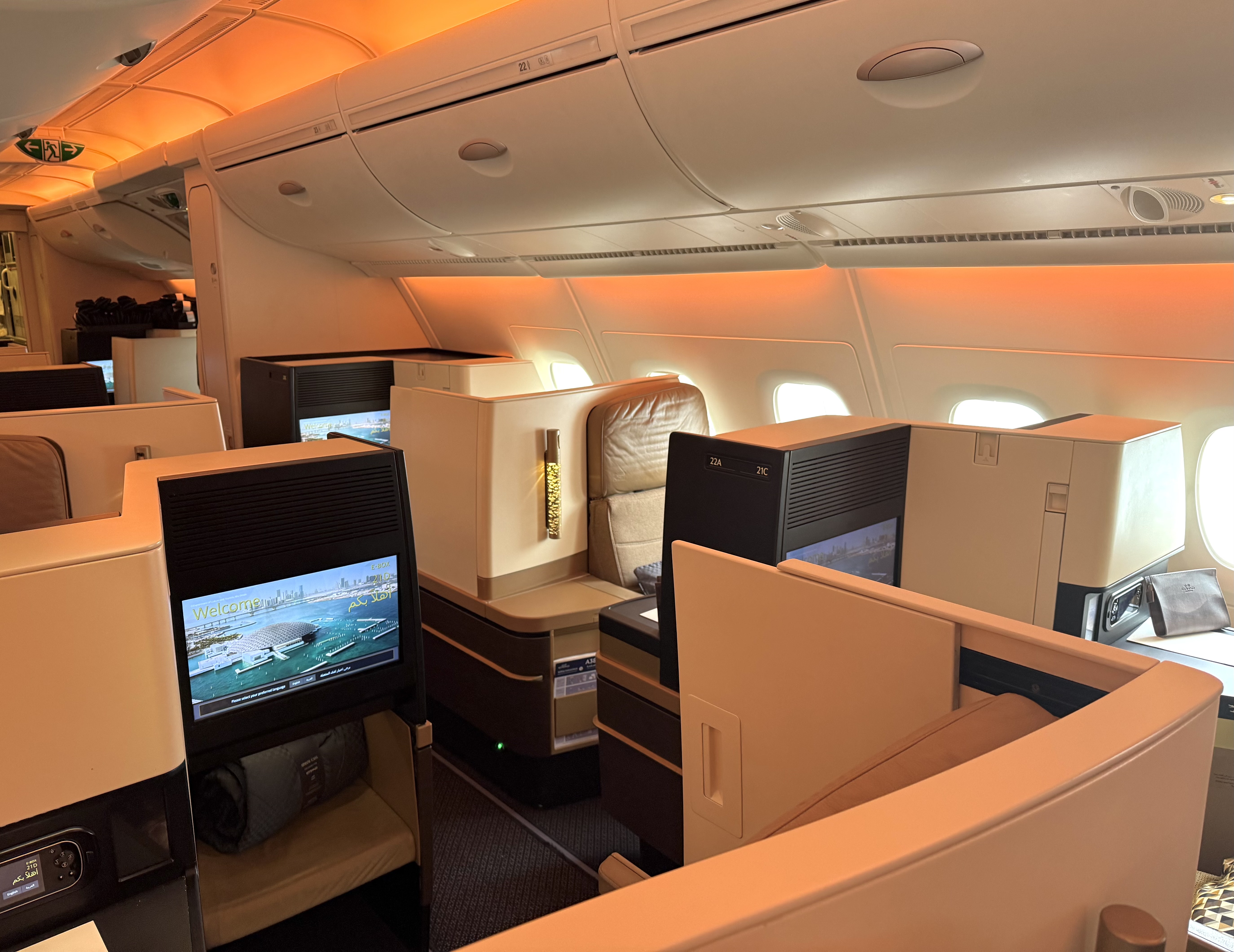 Etihad A380 Business Class side seats Etihad A380 Business Class side seats