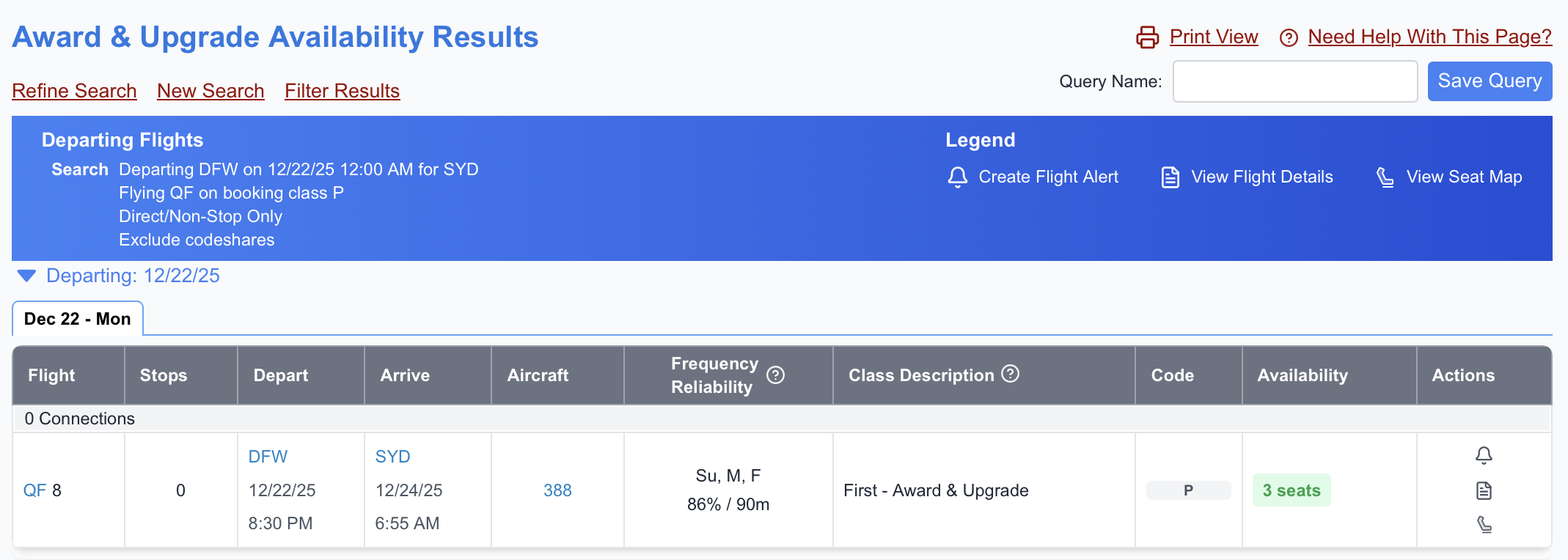 ExpertFlyer Qantas Availability ExpertFlyer Qantas Availability