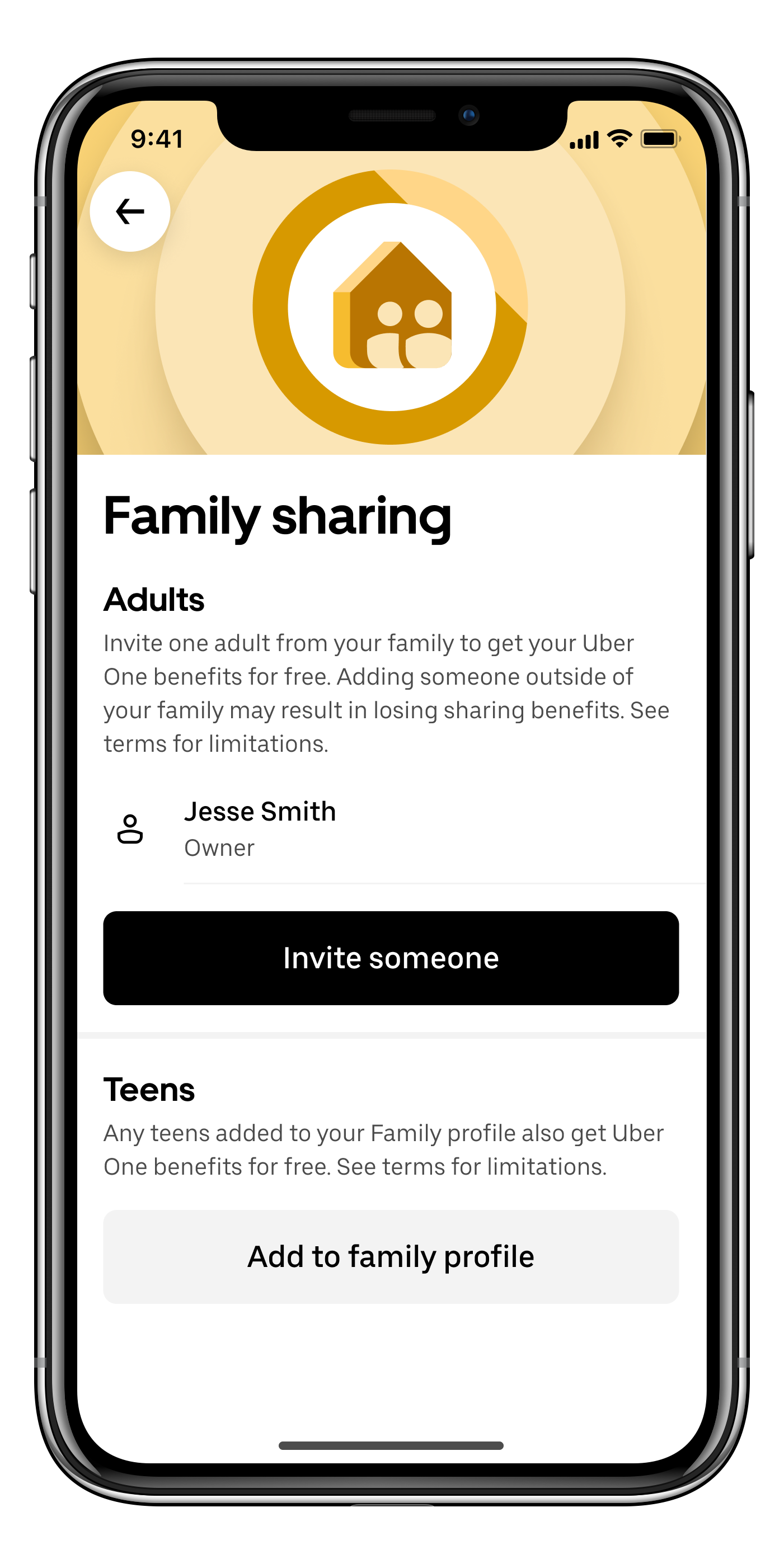 Family Sharing Family Sharing Uber app