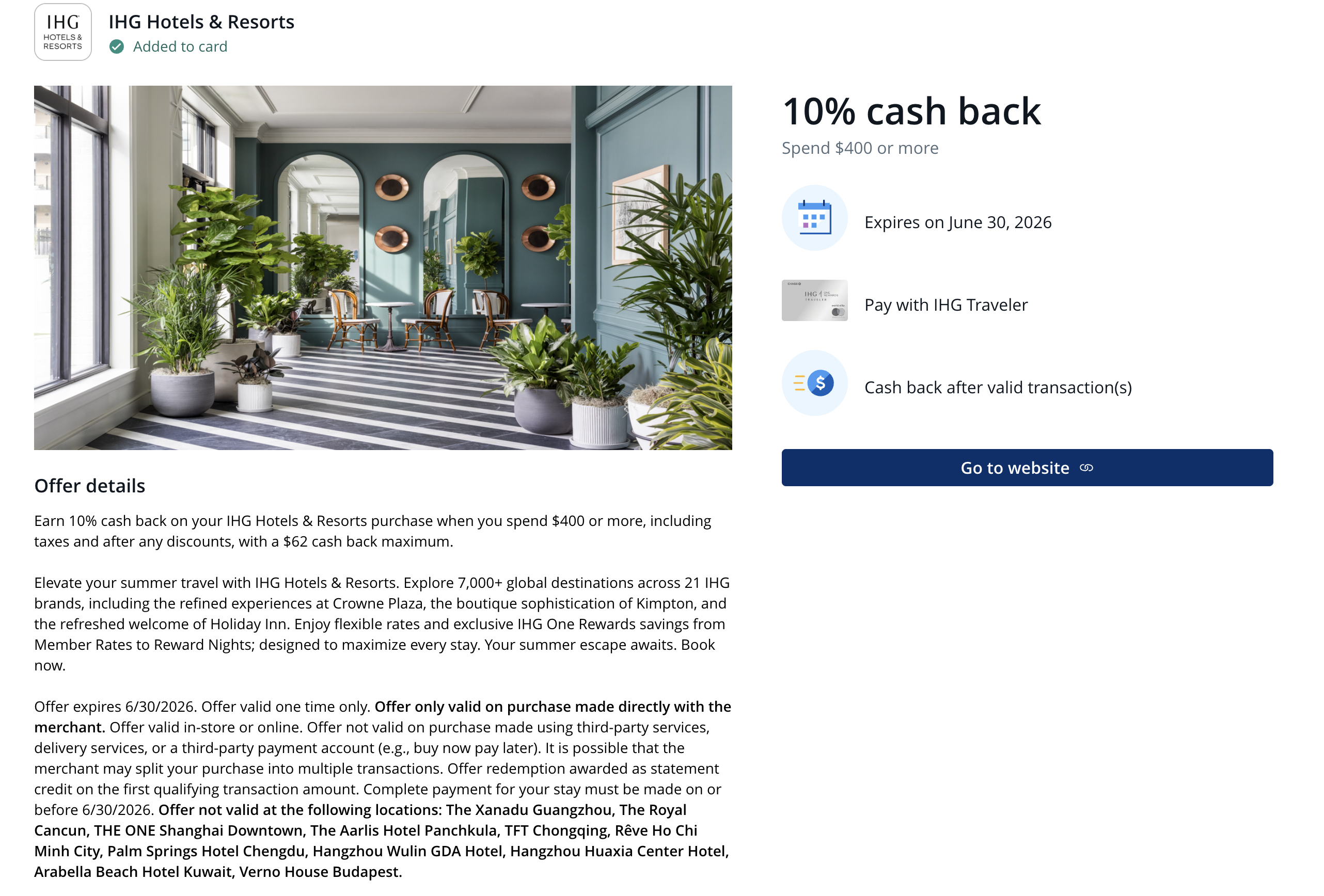 IHG Chase Offer May June 2026 IHG Chase Offer May June 2026