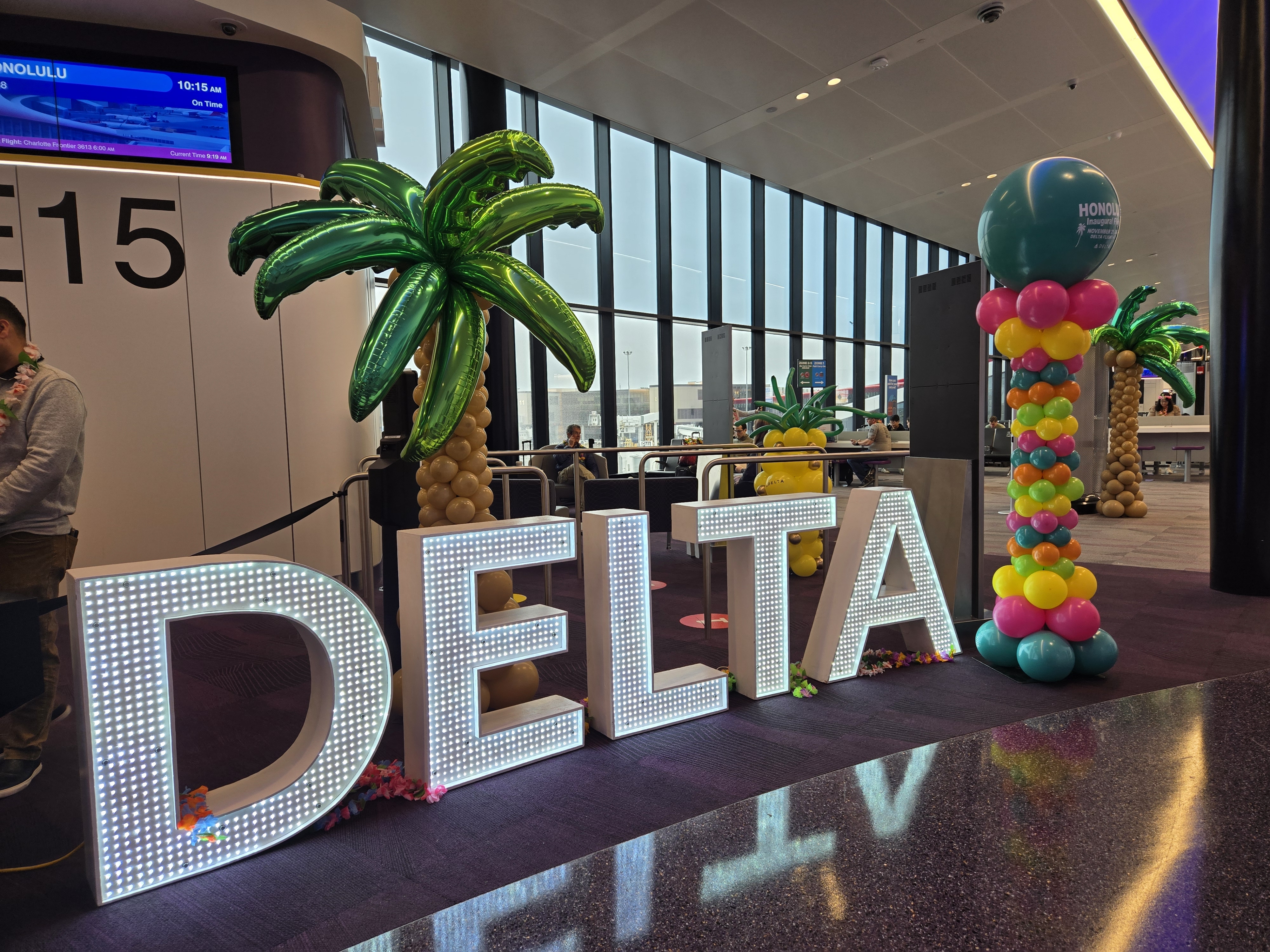 Inaugural Flights BOS to HNL Delta Sign