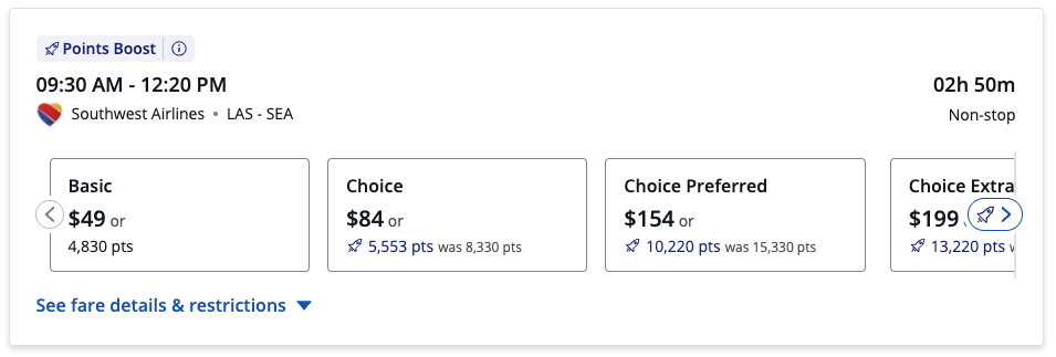 Las Vegas to Seattle Points Boost Rates on Southwest Las Vegas to Seattle Points Boost Rates on Southwest
