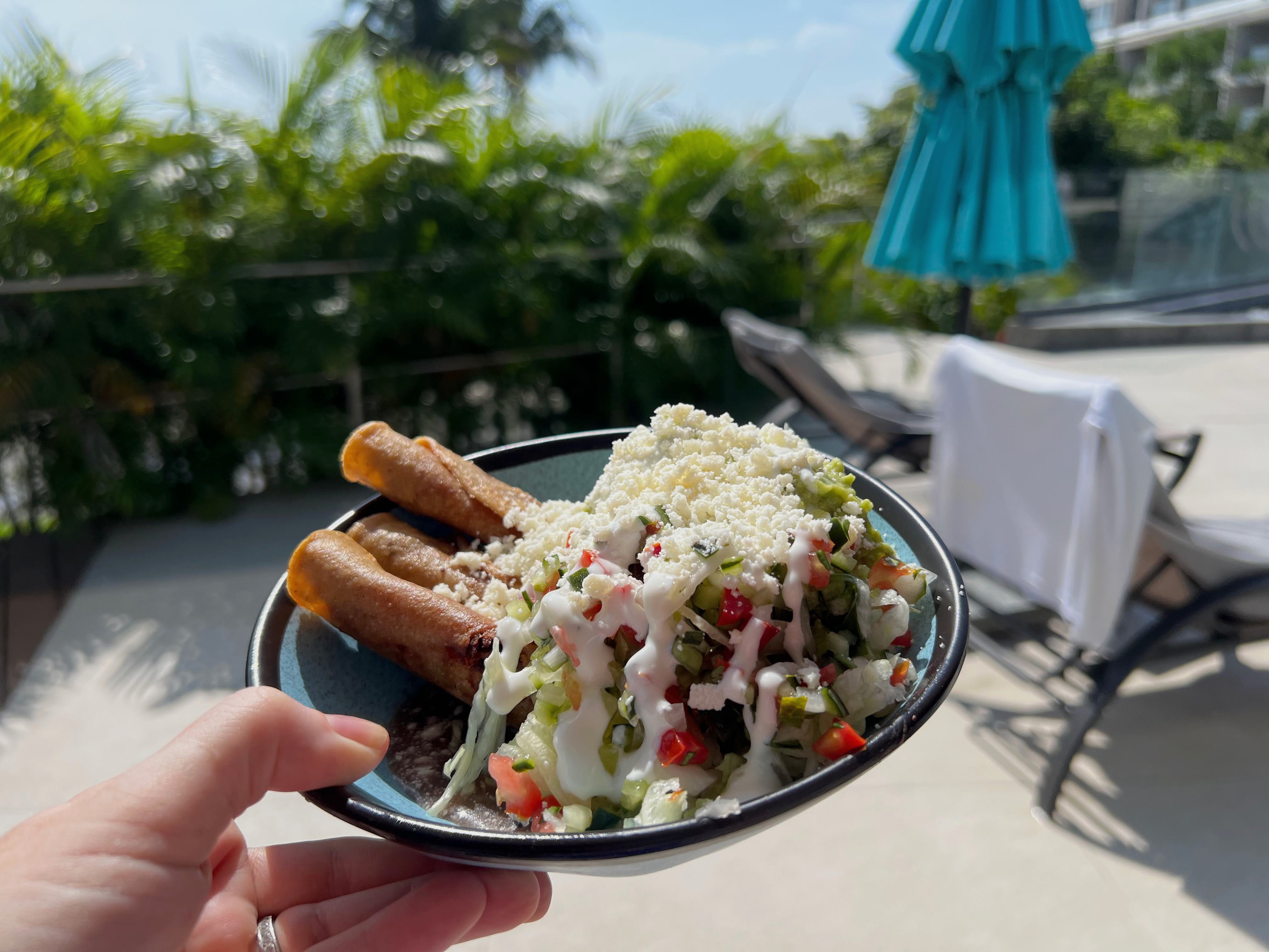 Lunch by the pool at Dreams Bahia Mita